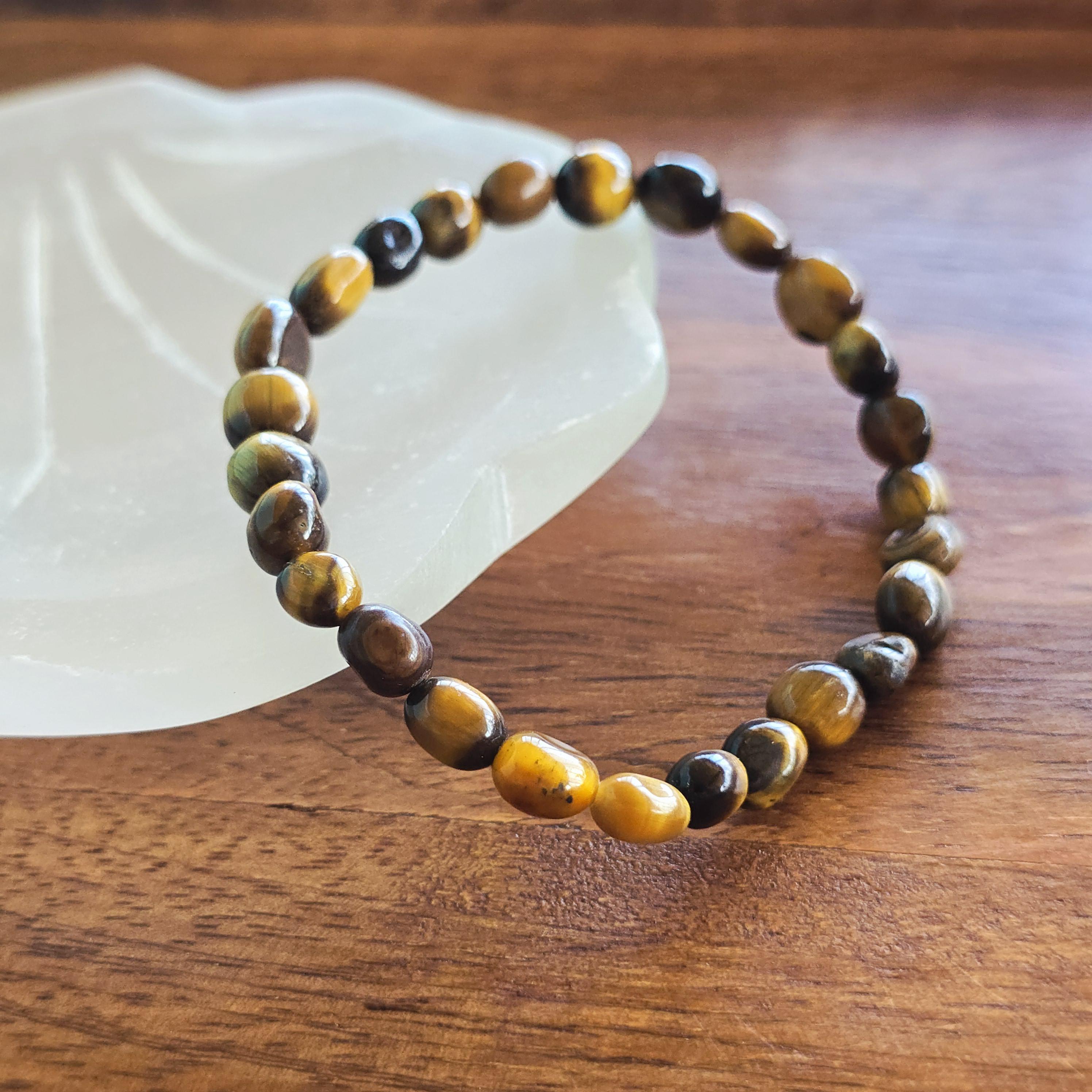 Tigers Eye Nugget Bead Bracelet