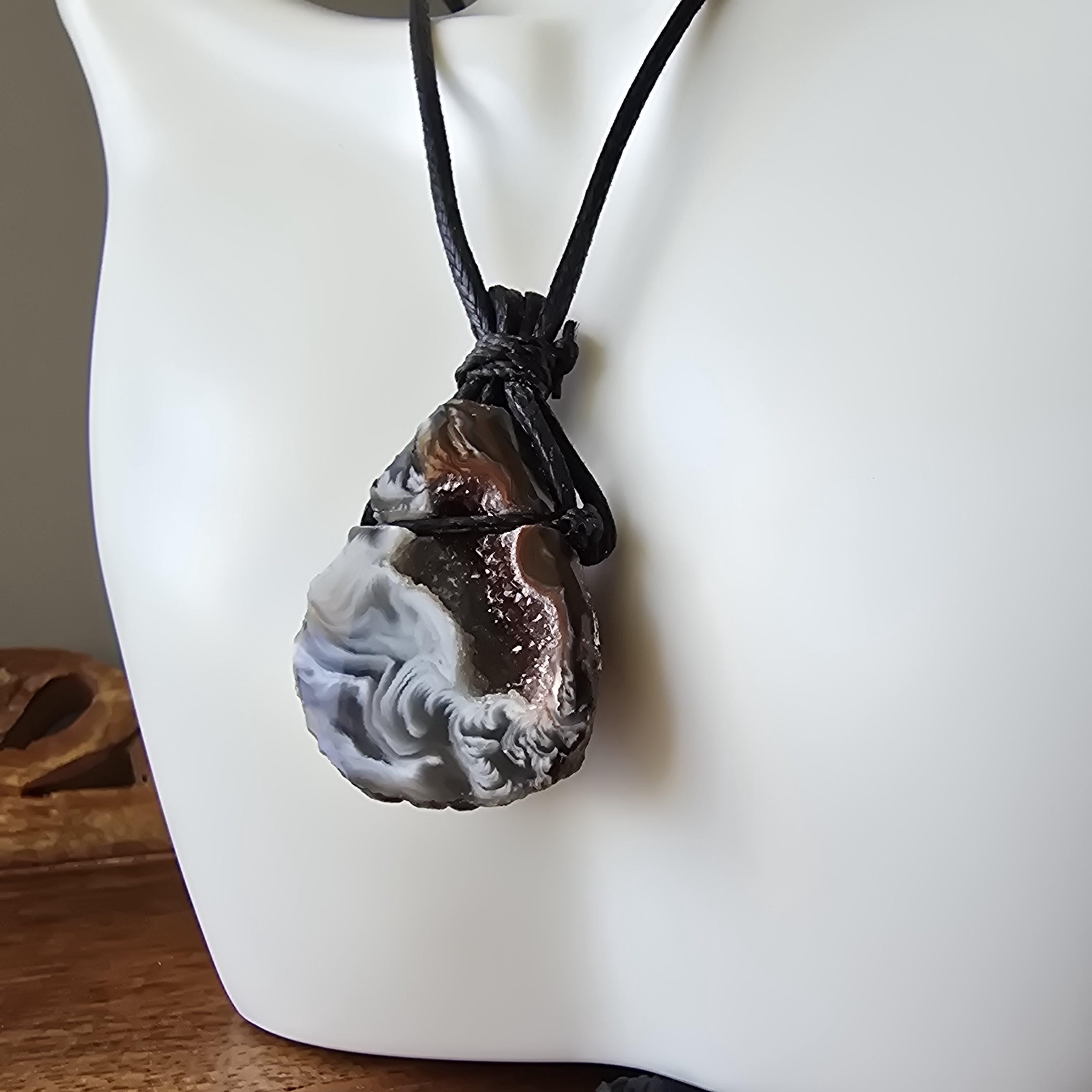 Oco Geode Crystal Cord Necklace