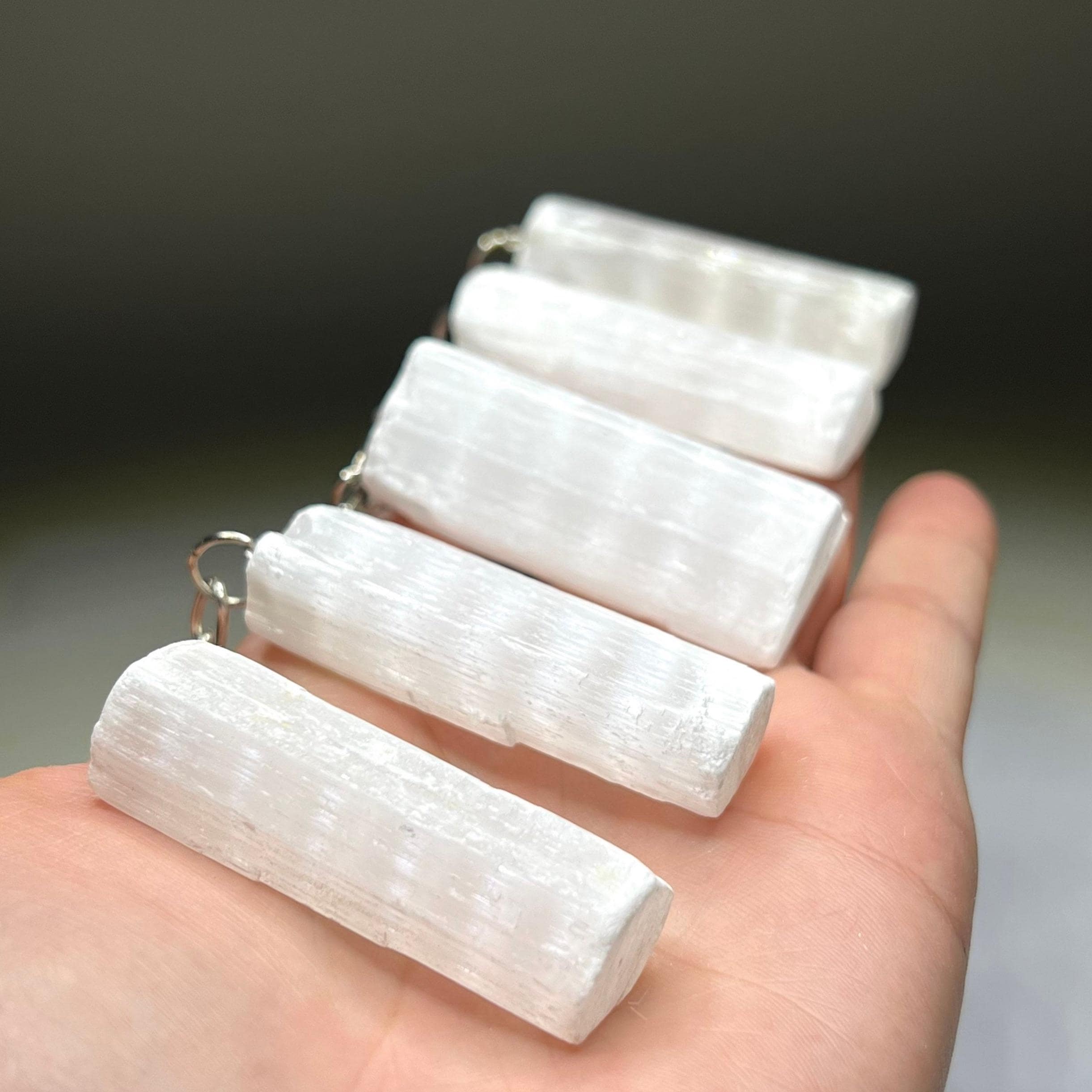 Selenite Crystal Keychain
