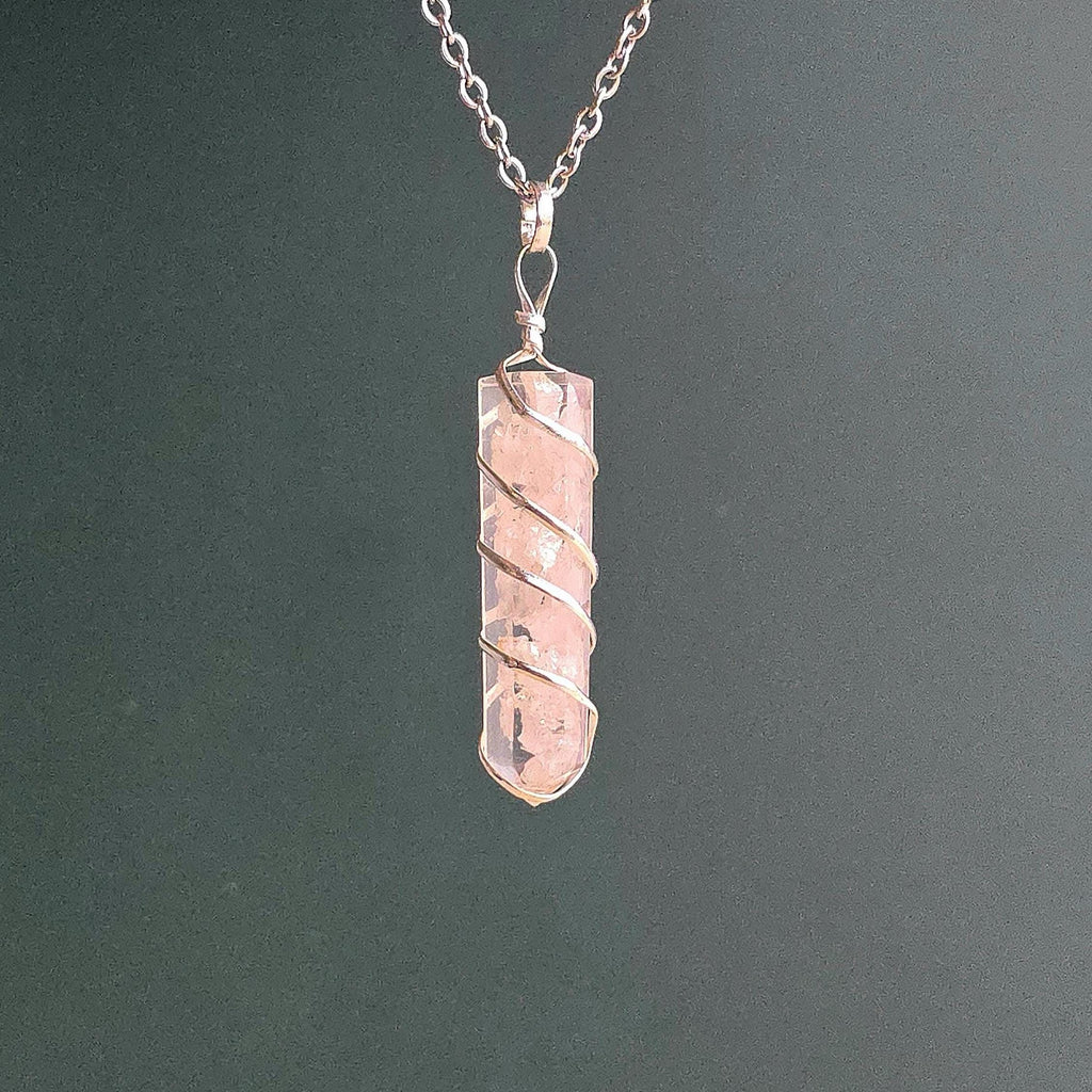 Rose Quartz in Orgonite Pendant Necklace