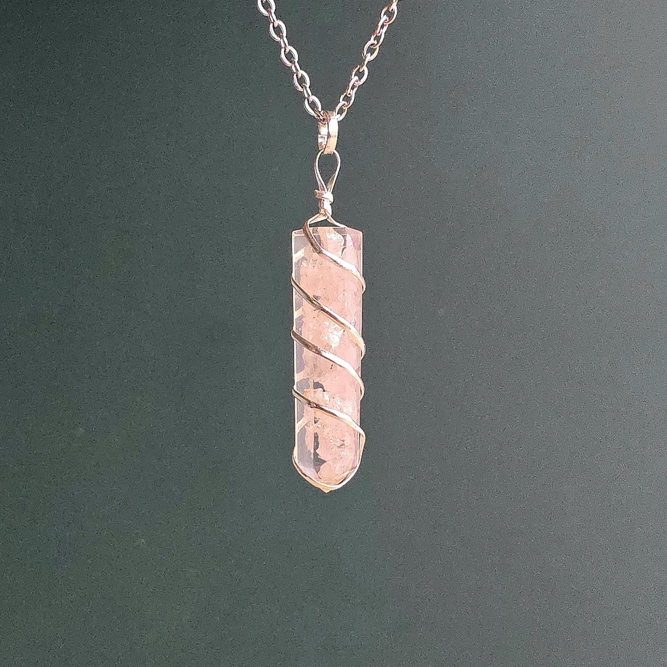 Rose Quartz in Orgonite Pendant Necklace