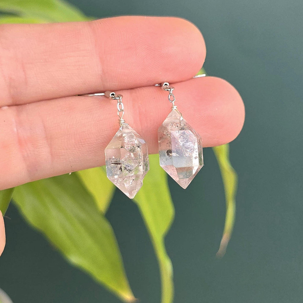 Herkimer Diamond Dangle Earrings