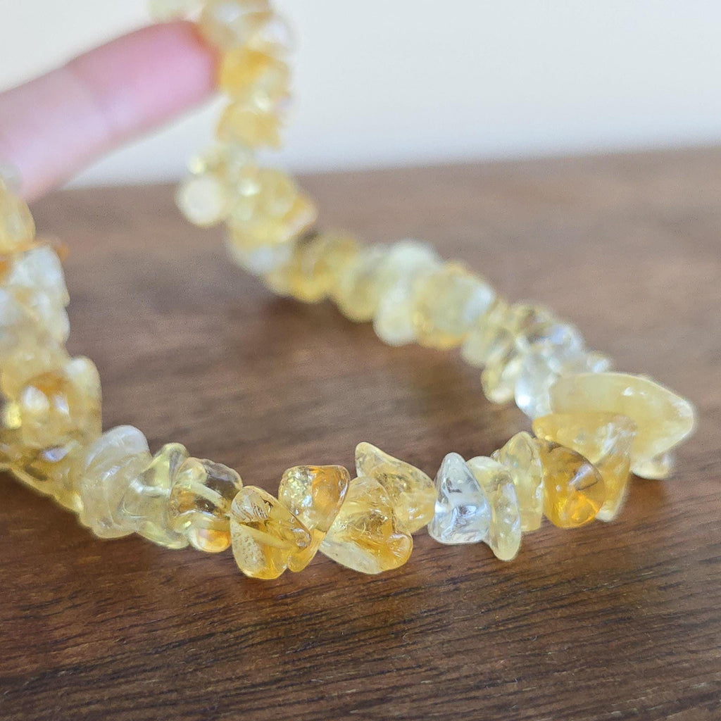 Citrine Chunky Chips Choker Necklace – 16" with 2" Extender