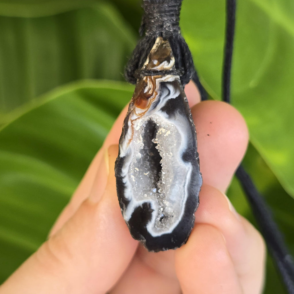 Oco Geode Crystal Cord Necklace