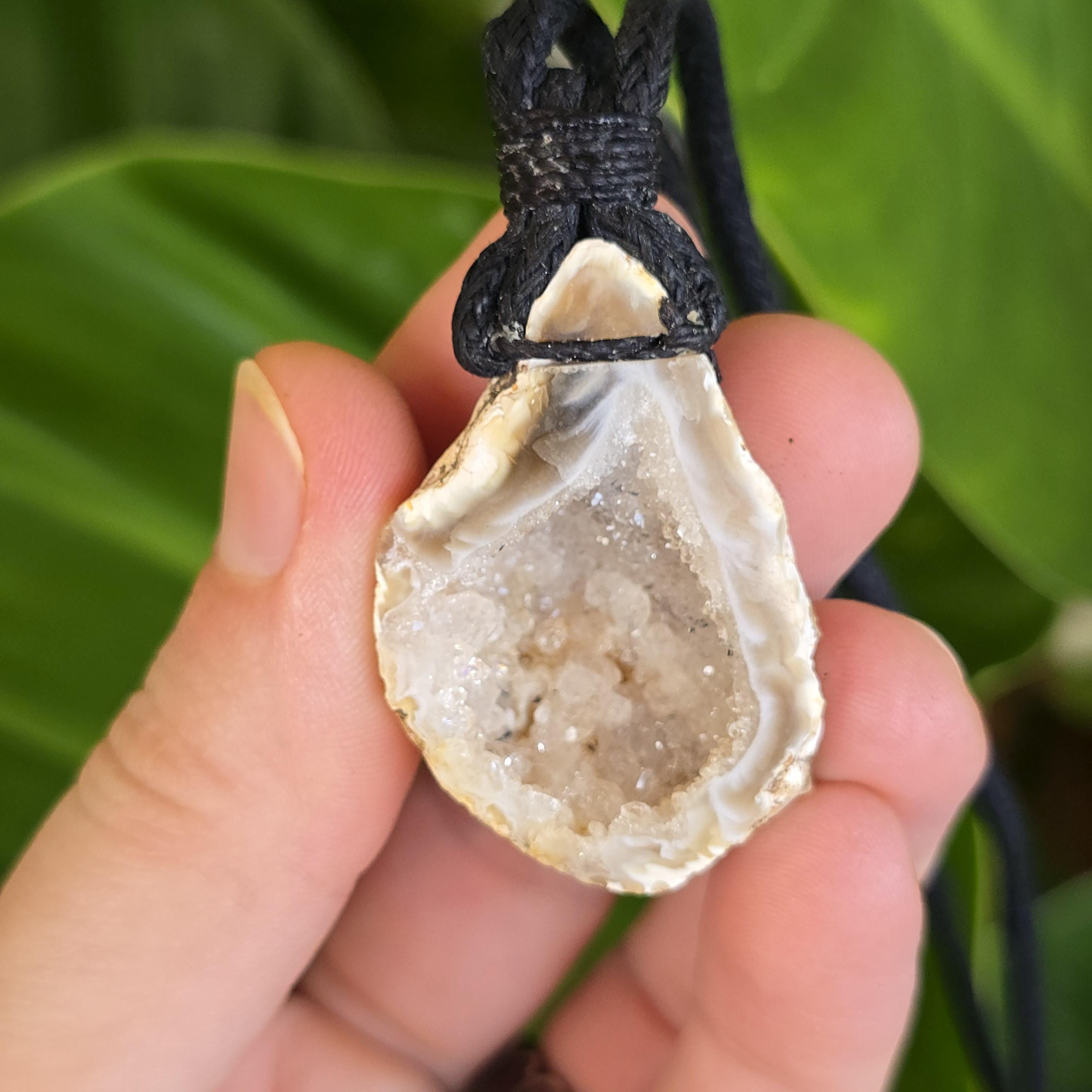 Oco Geode Crystal Cord Necklace