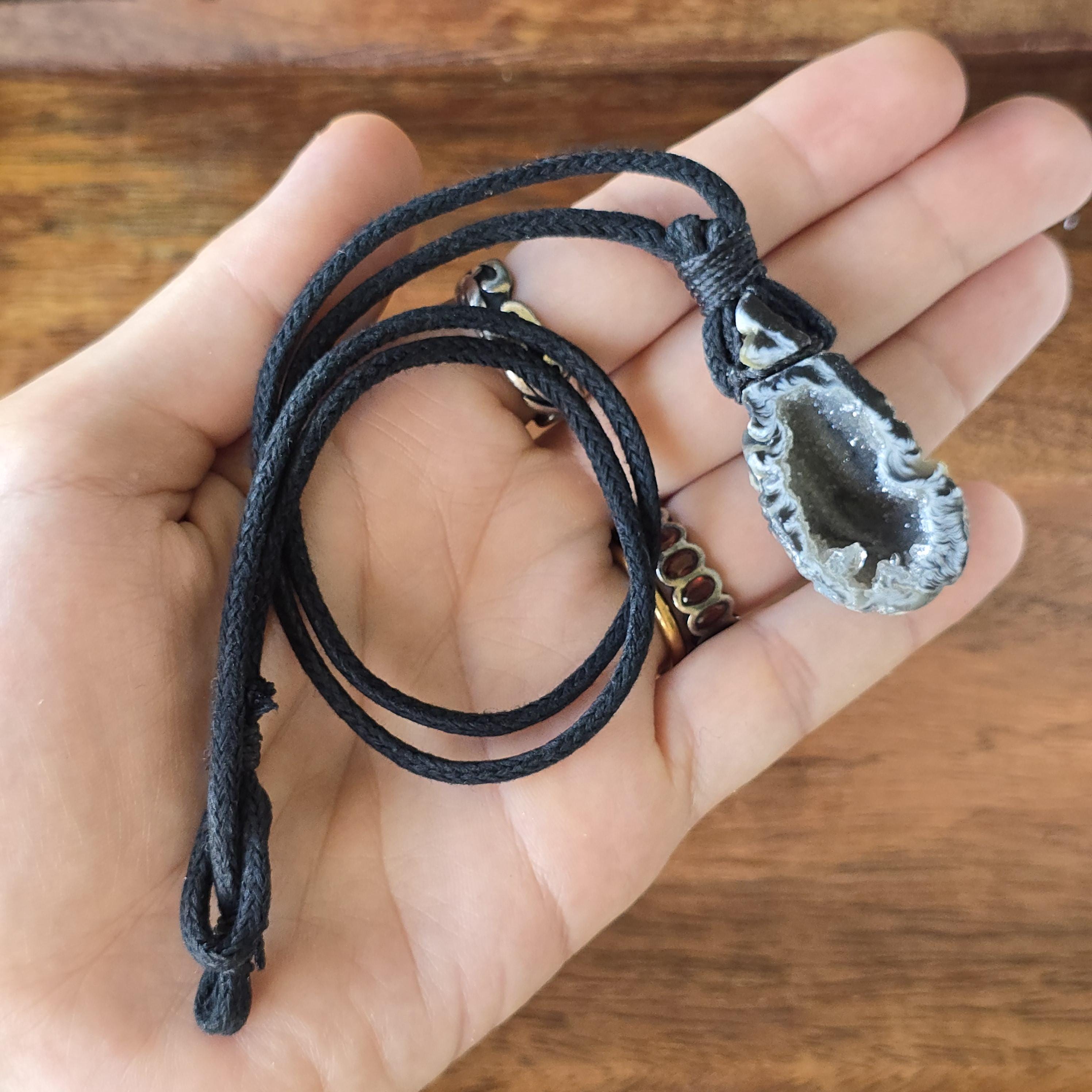 Oco Geode Crystal Cord Necklace