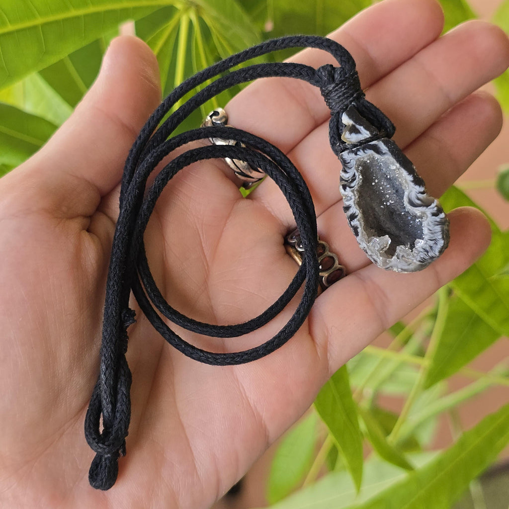Oco Geode Crystal Cord Necklace