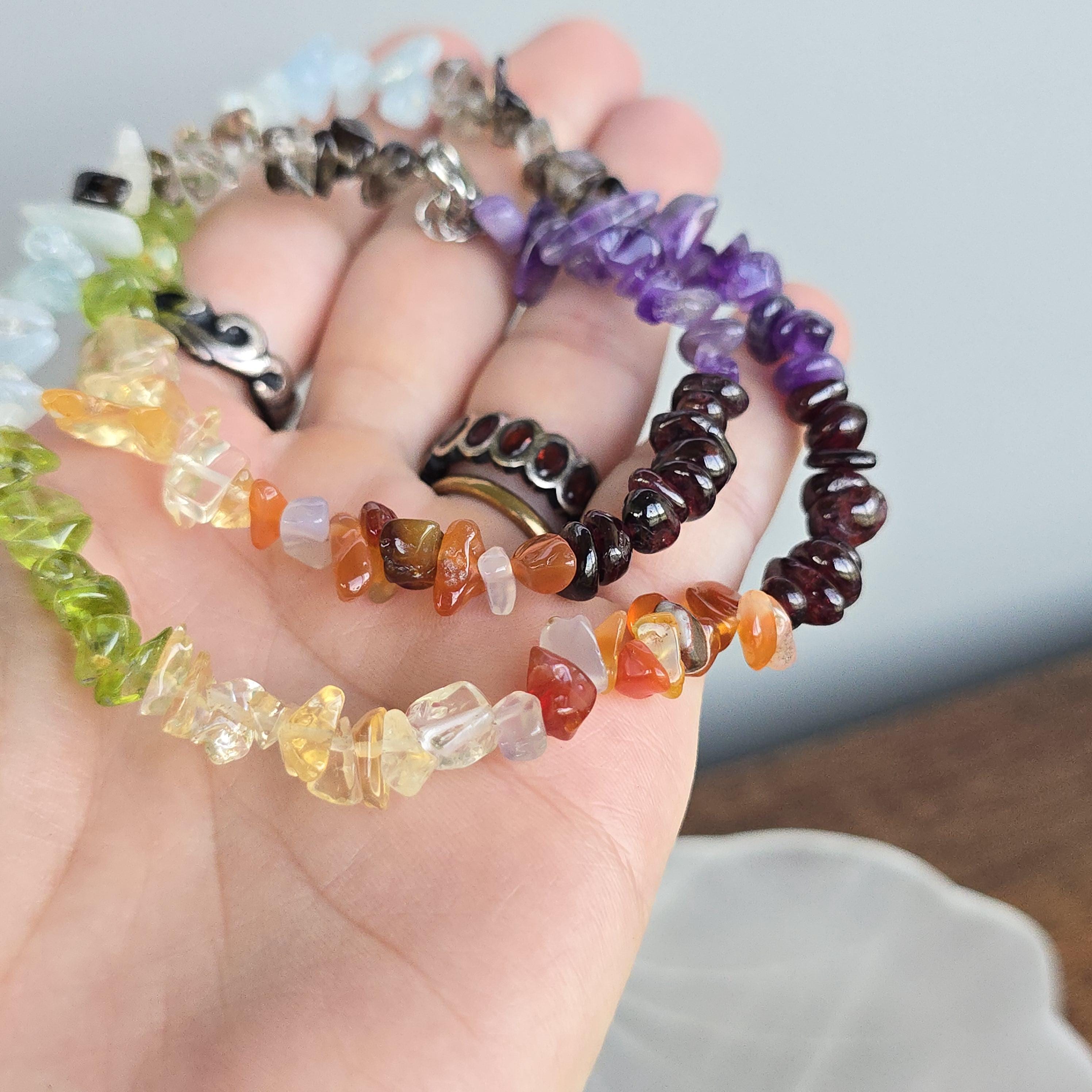 Multi Gemstone Chakra Choker Necklace – 16" with 2" Extender