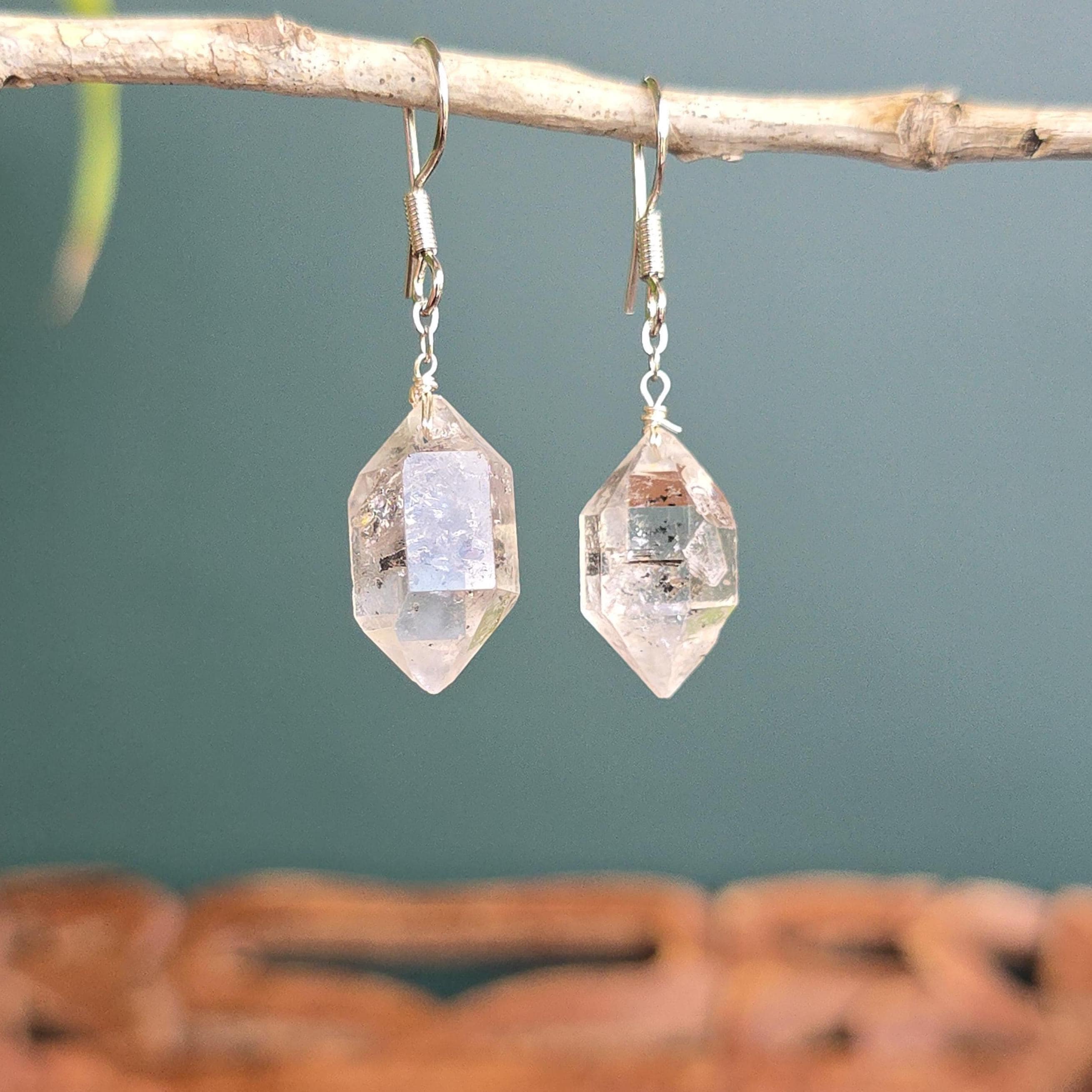 Herkimer Diamond Dangle Earrings