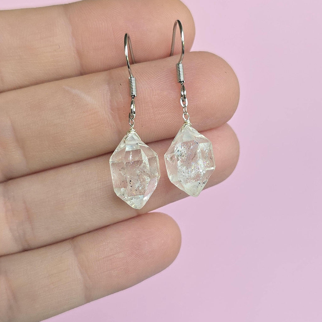 Herkimer Diamond Dangle Earrings