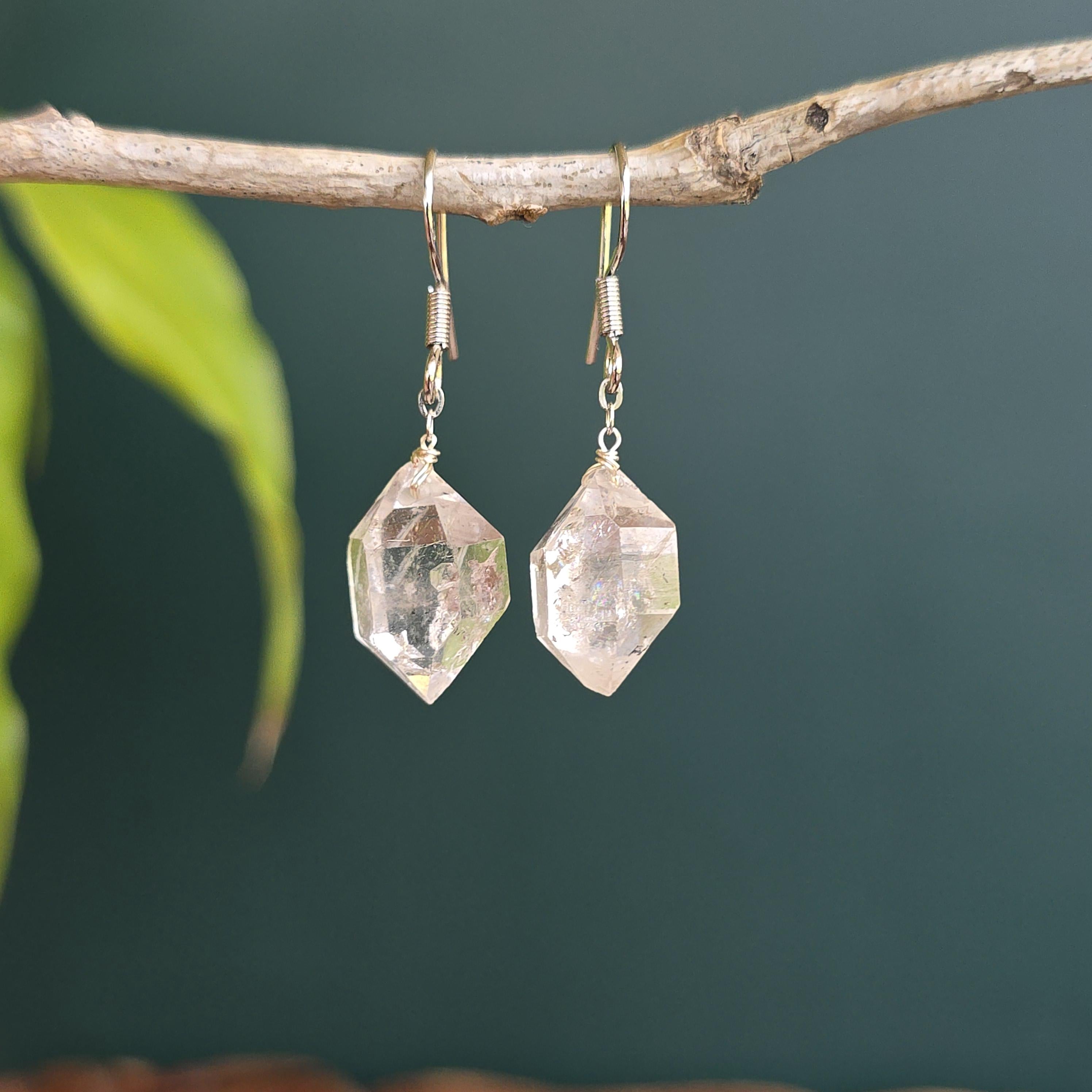 Herkimer Diamond Dangle Earrings