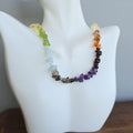 Multi Gemstone Chakra Choker Necklace – 16" with 2" Extender