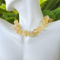 Citrine Chunky Chips Choker Necklace – 16" with 2" Extender