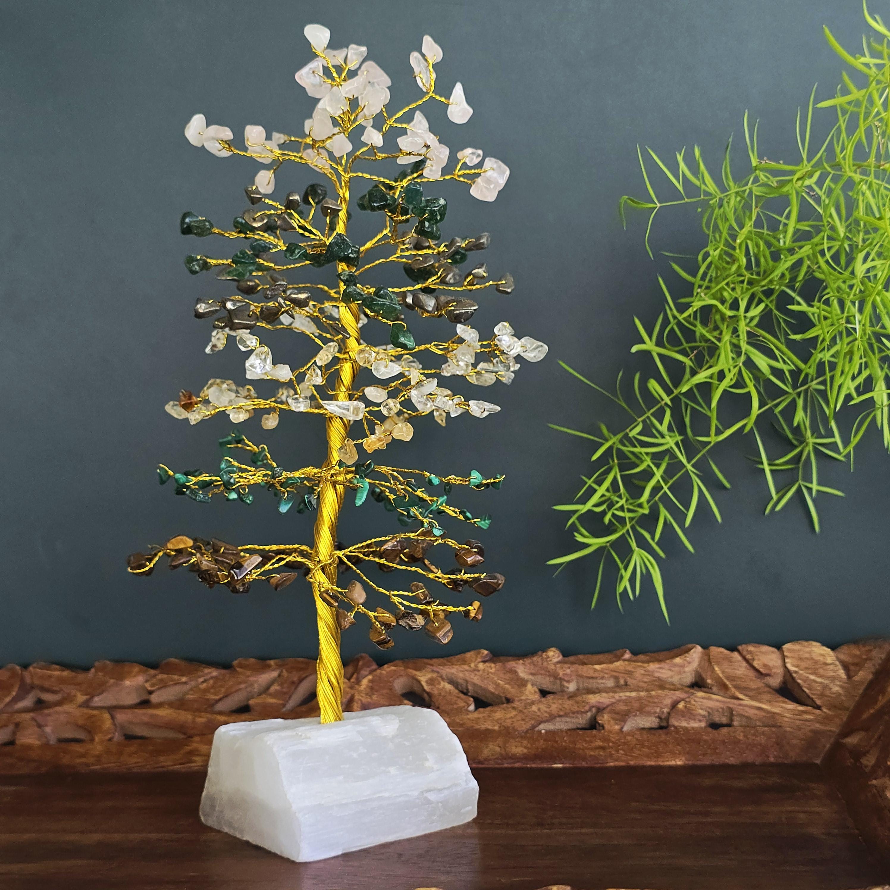 Abundance & Wealth Crystal Tree with Selenite Base