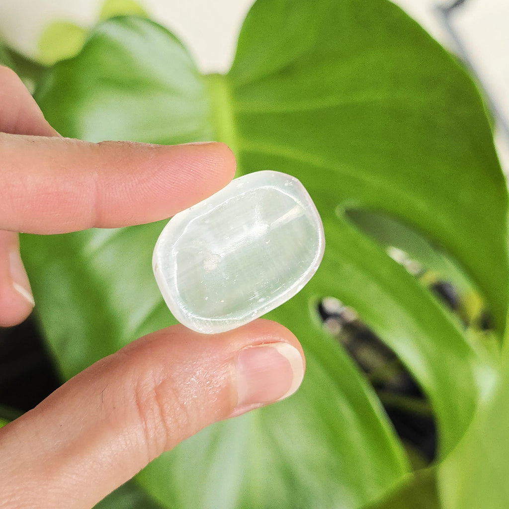 Selenite Worry Stone