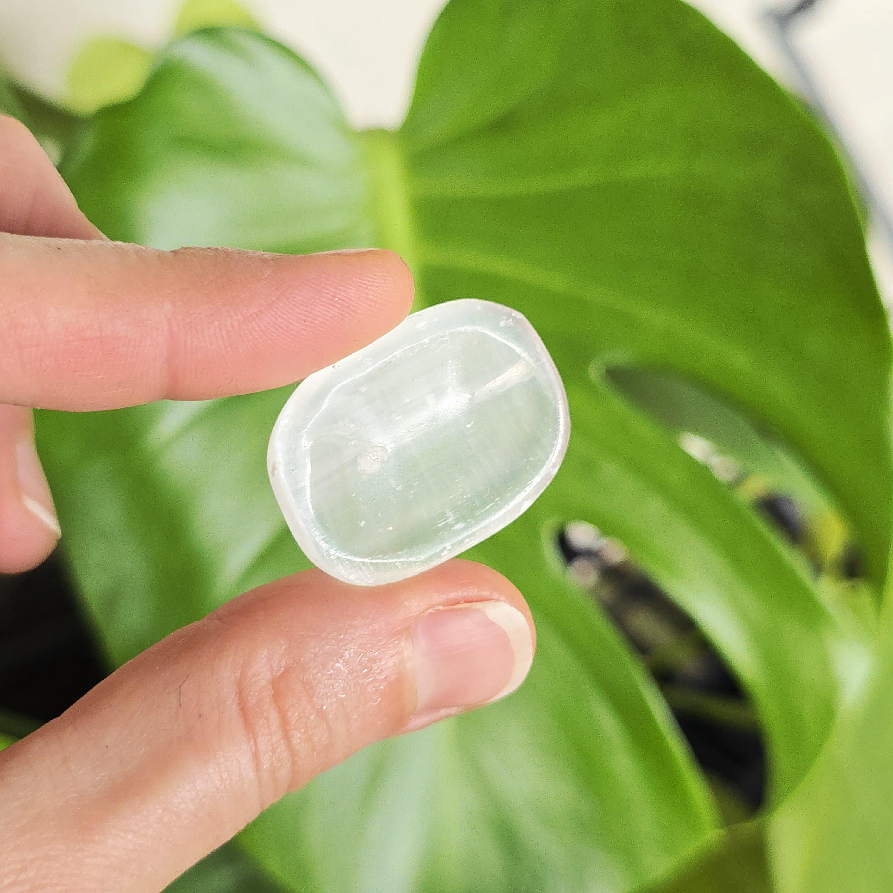 Selenite Worry Stone
