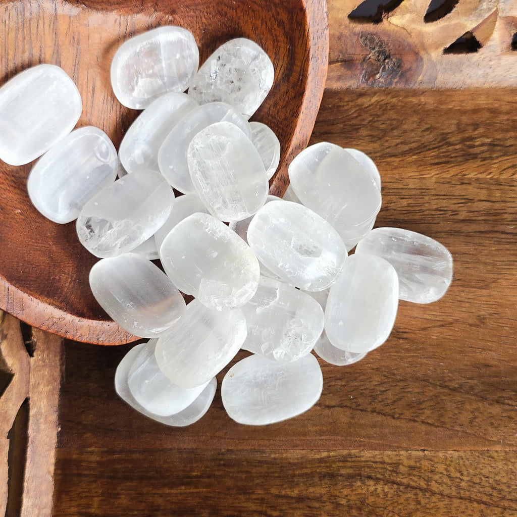 Selenite Worry Stone