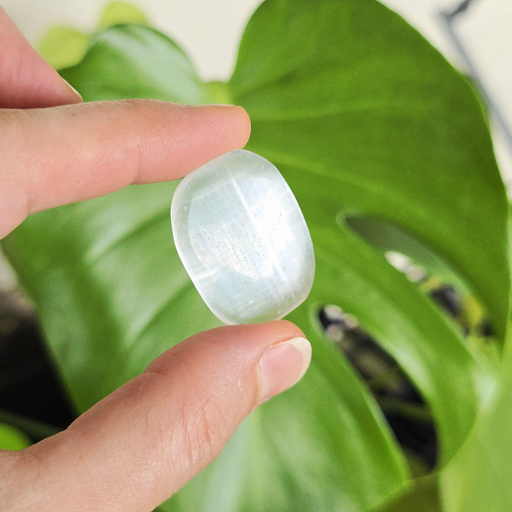 Selenite Worry Stone