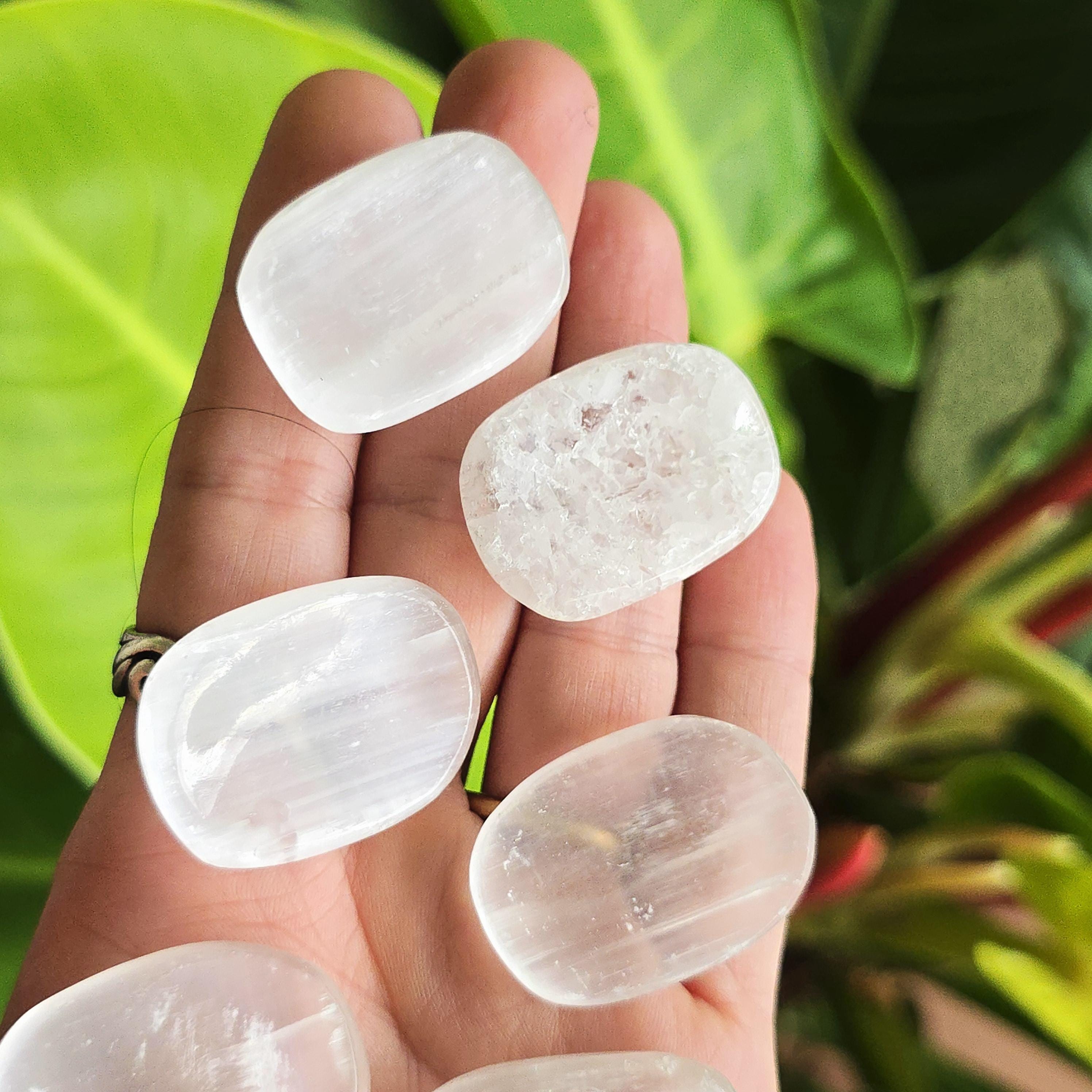 Selenite Worry Stone