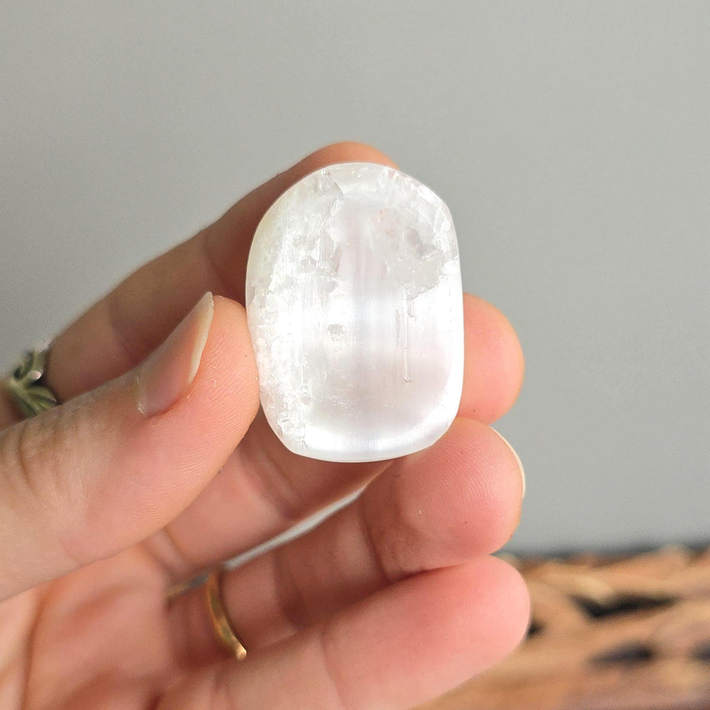 Selenite Worry Stone