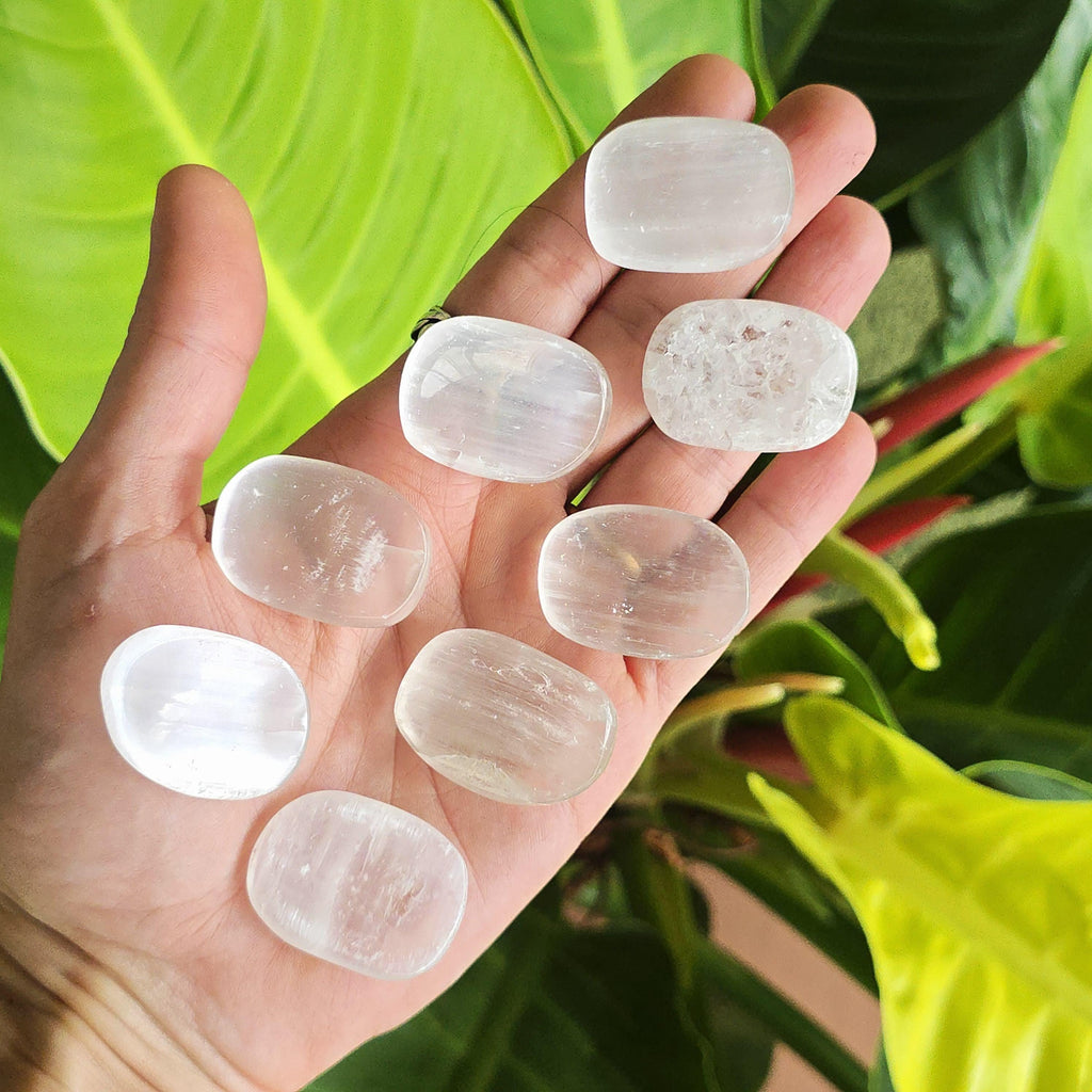 Selenite Worry Stone