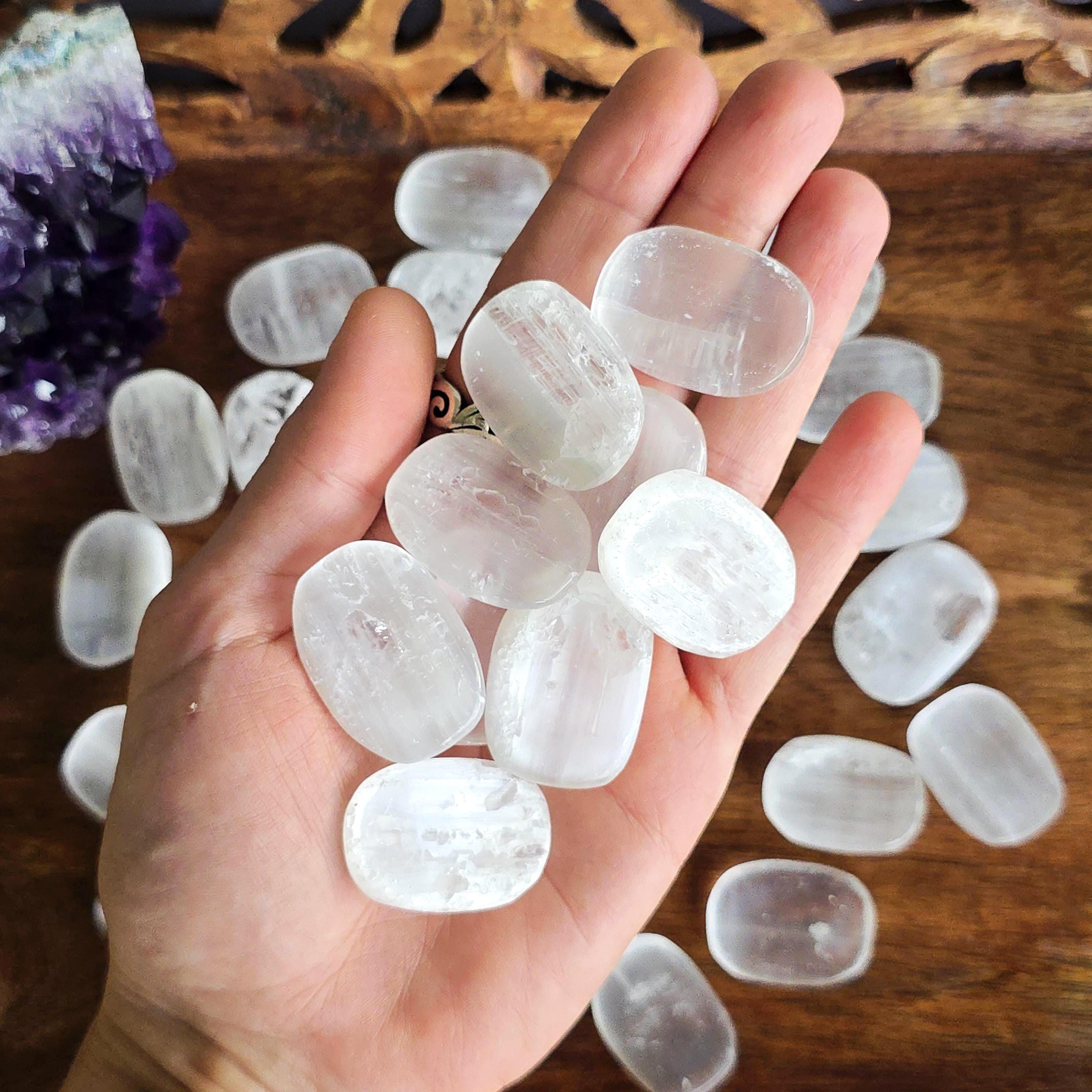 Selenite Worry Stone