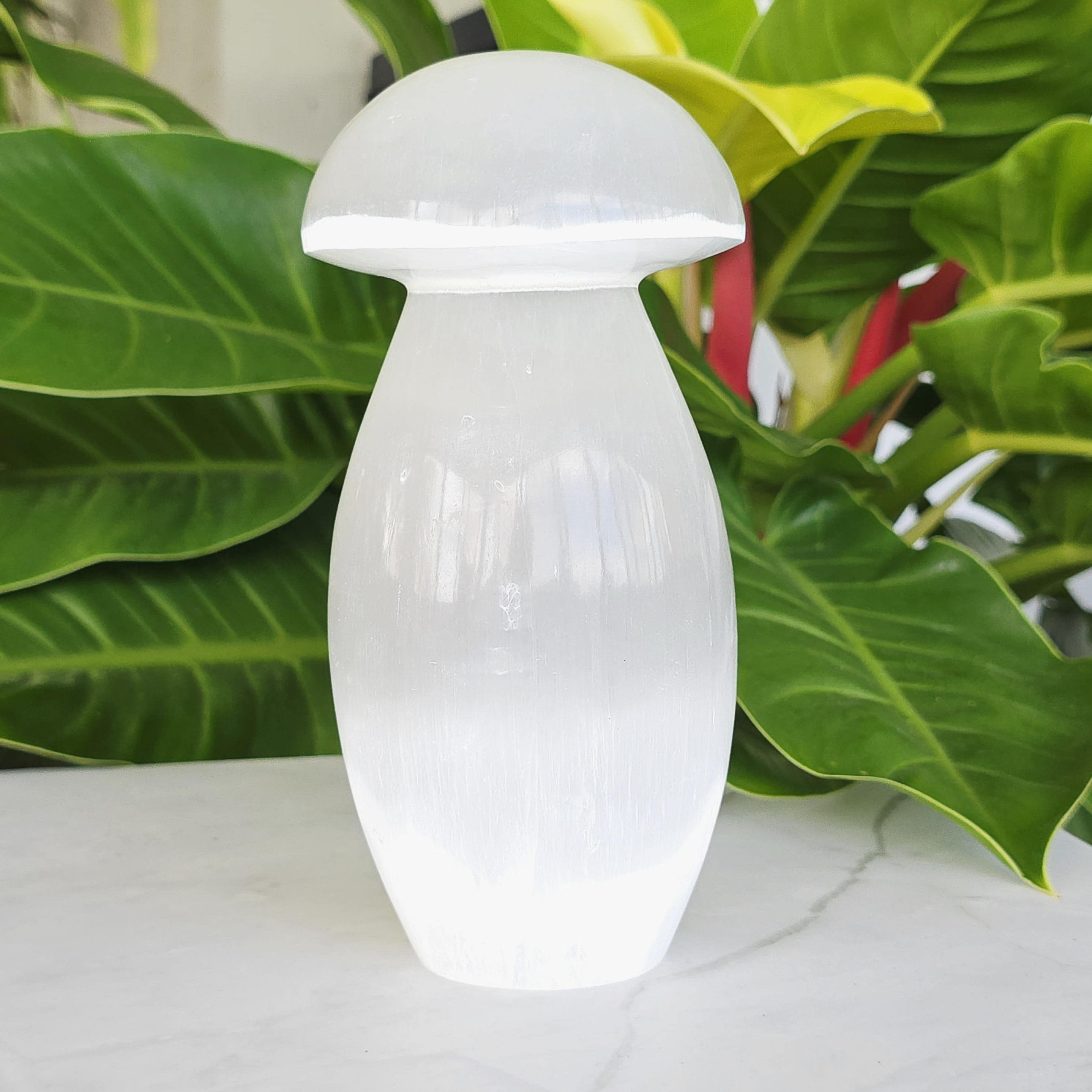Selenite Mushroom Lamp - 8 Inch Table Lamp