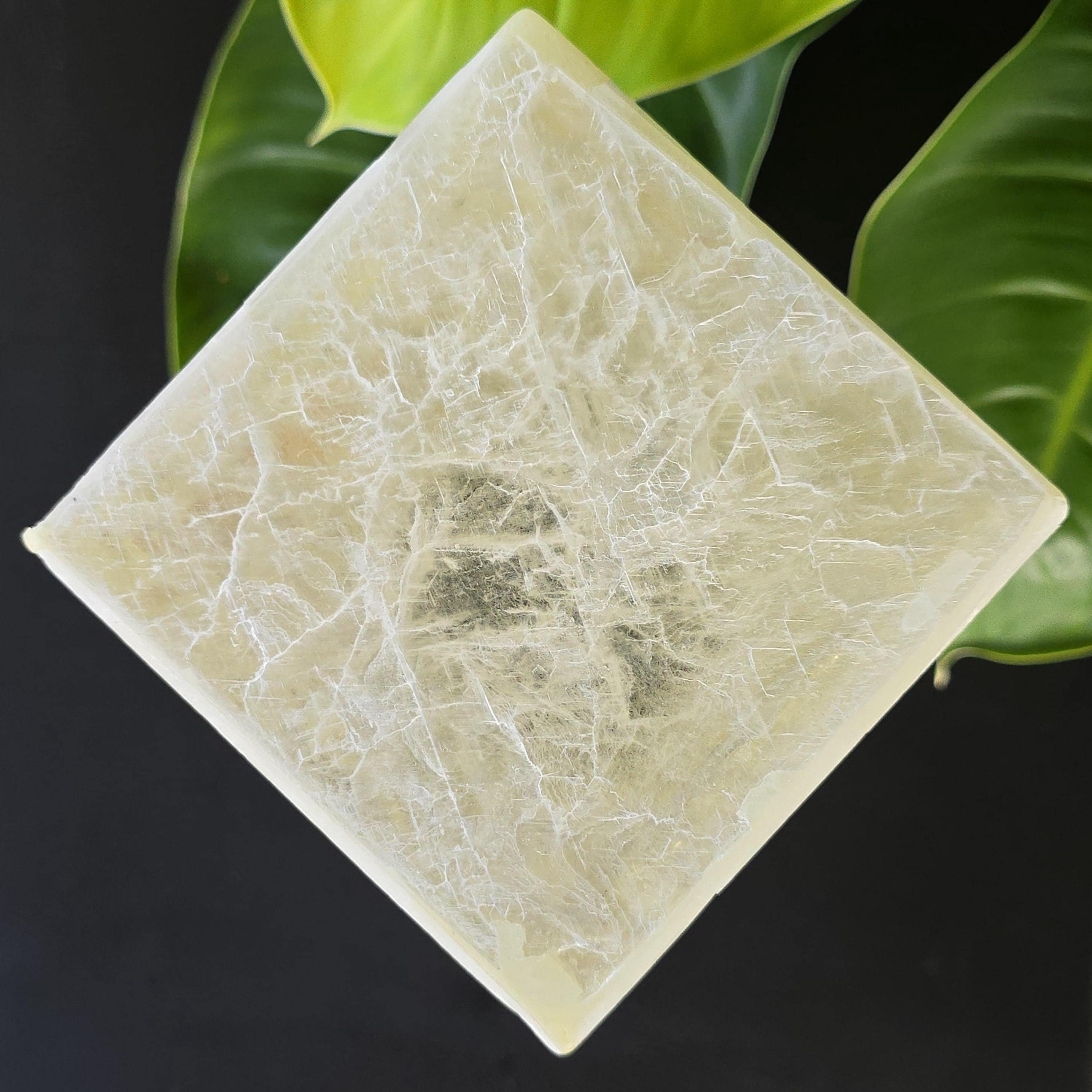 Gypsum Selenite Table Lamp - 12" Rectangular Desk Lamp