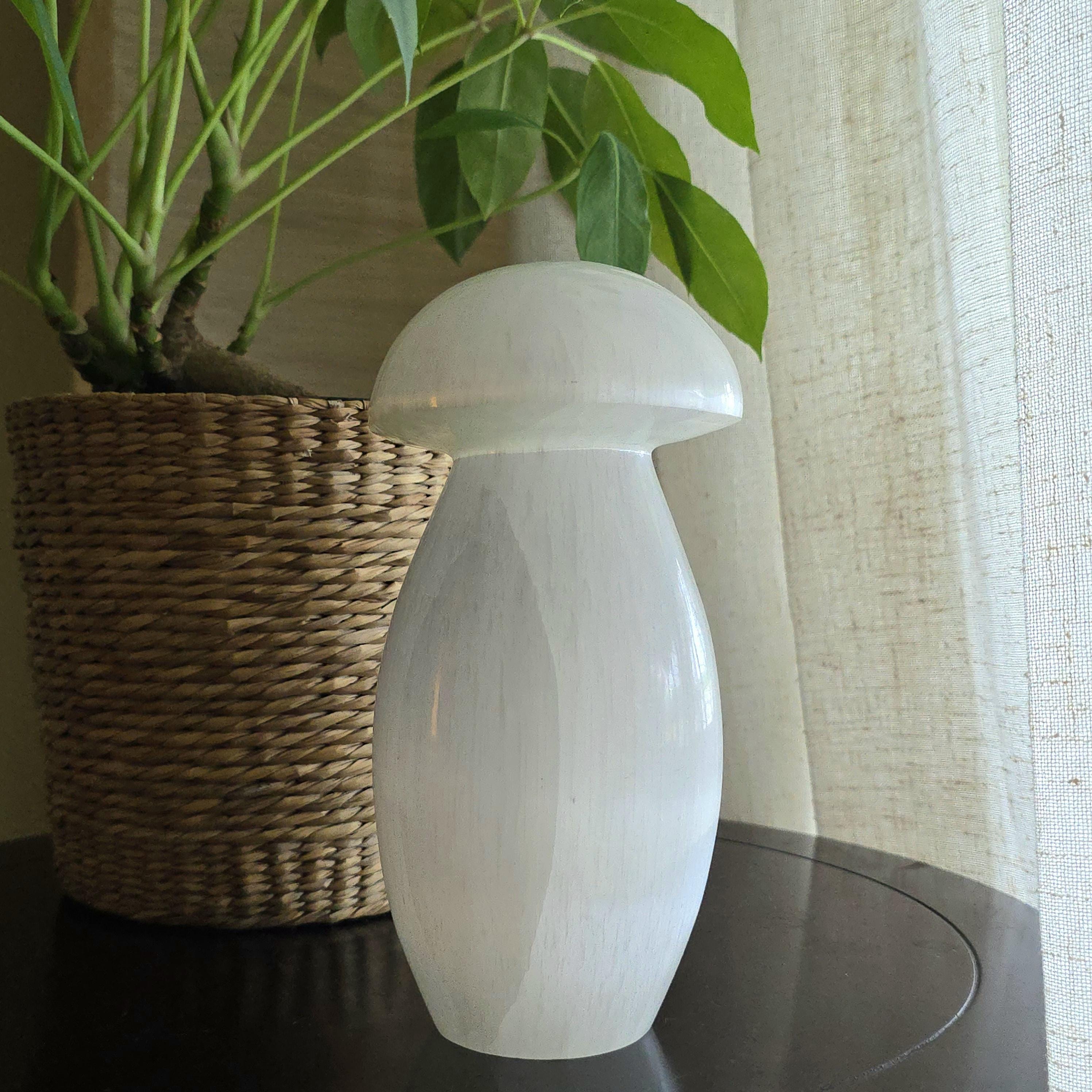 Selenite Mushroom Lamp - 8 Inch Table Lamp