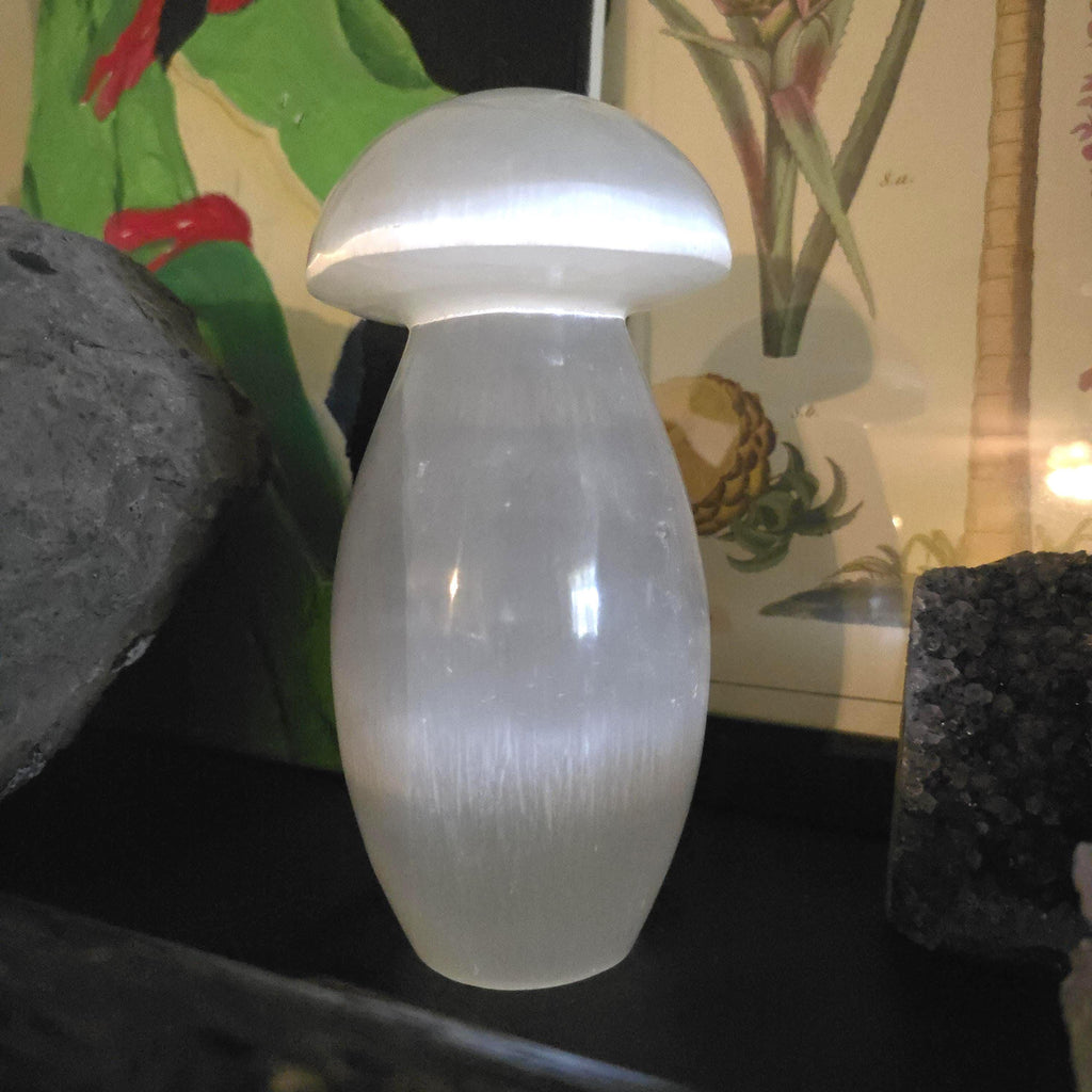 Selenite Mushroom Lamp - 8 Inch Table Lamp