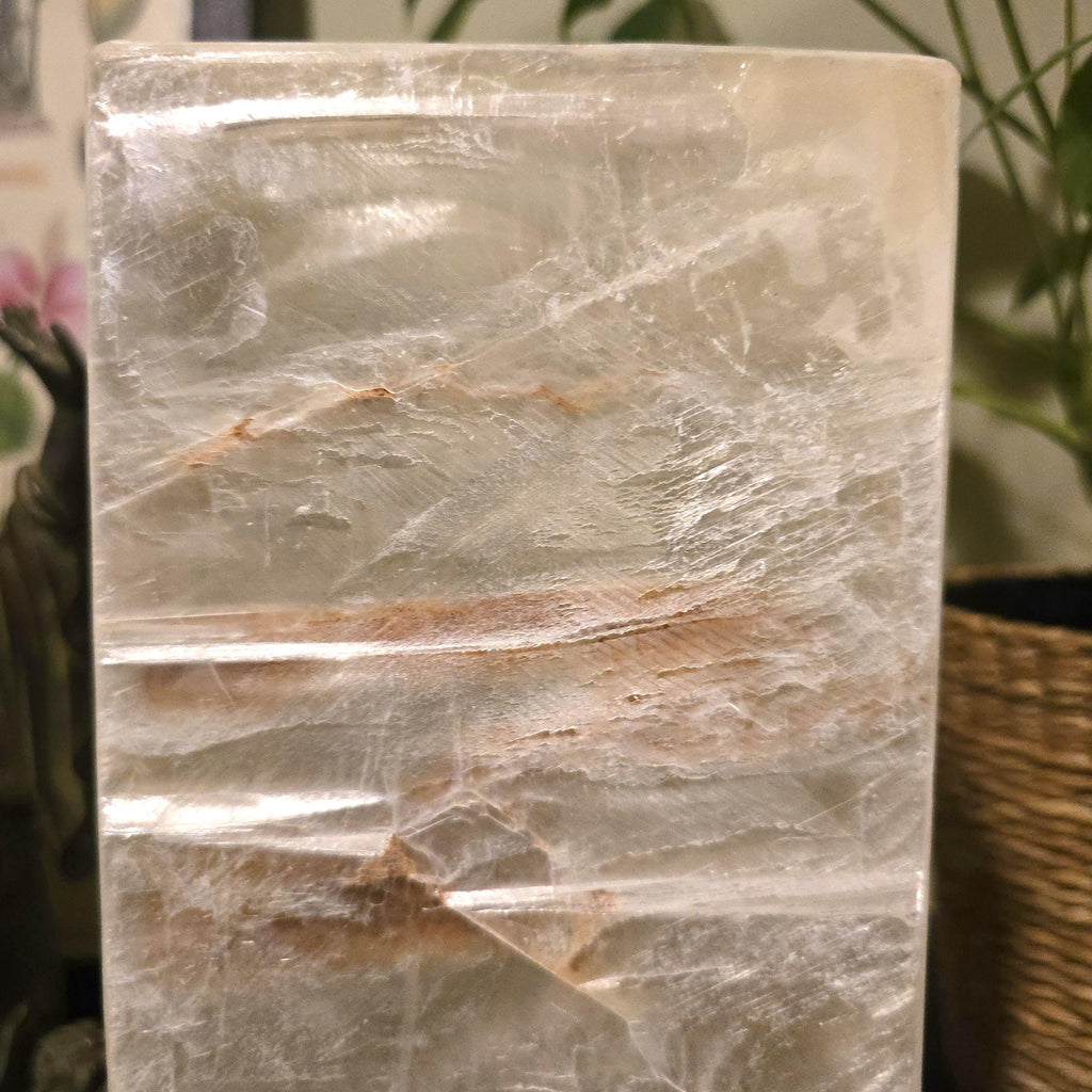 Gypsum Selenite Table Lamp - 12" Rectangular Desk Lamp