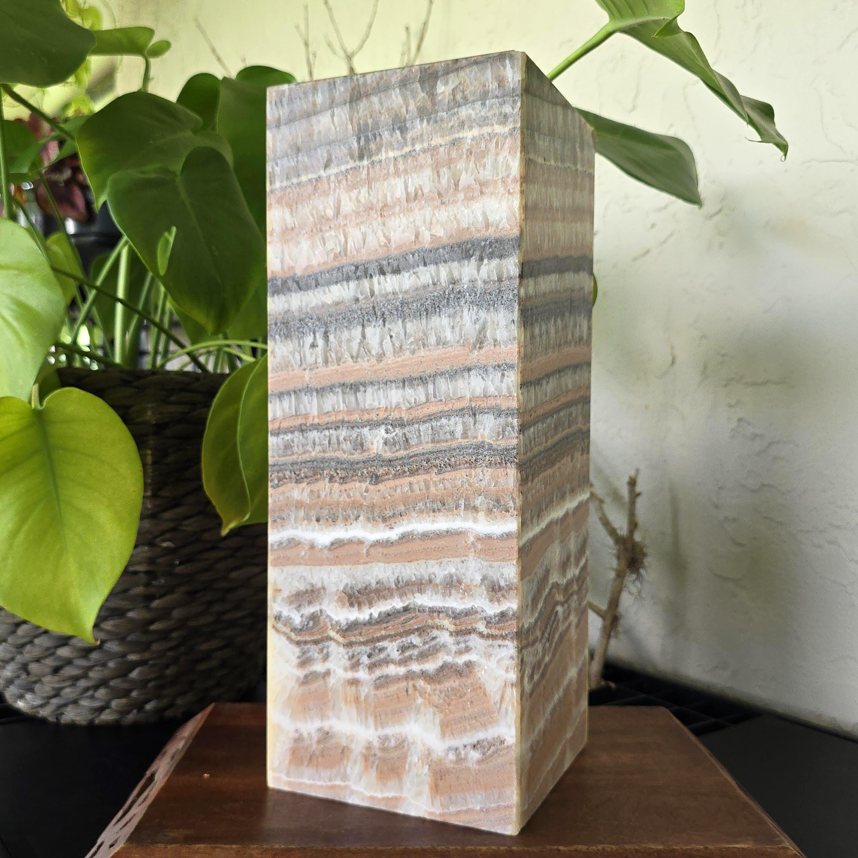 Onyx Table Lamp - 16 Inch Natural Stone Lamp from Mexico