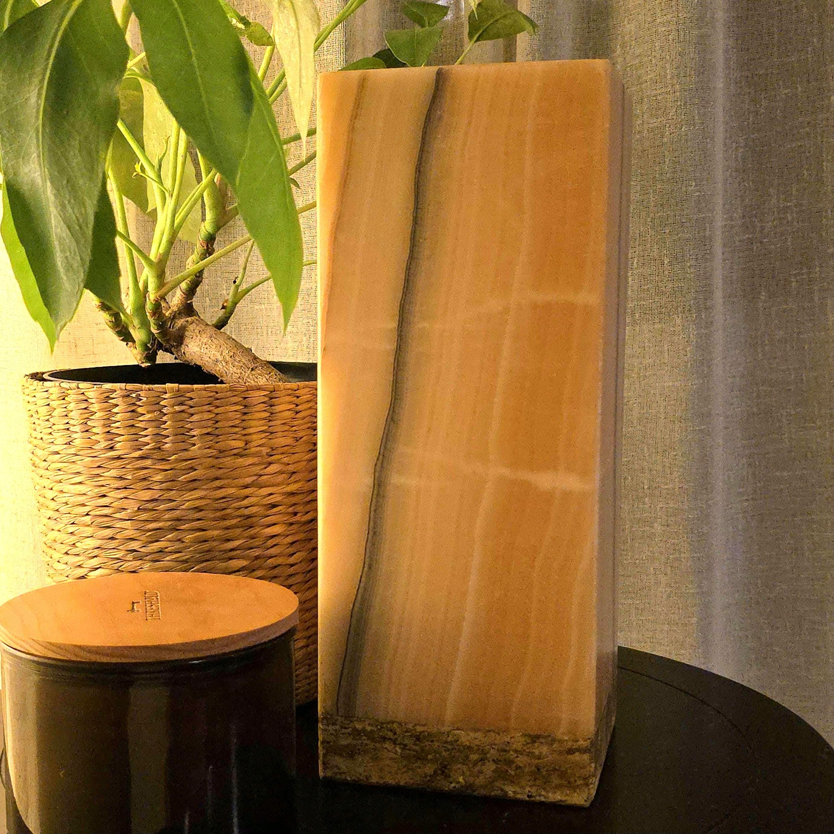 Onyx Table Lamp - 12 Inch Natural Stone Lamp from Mexico