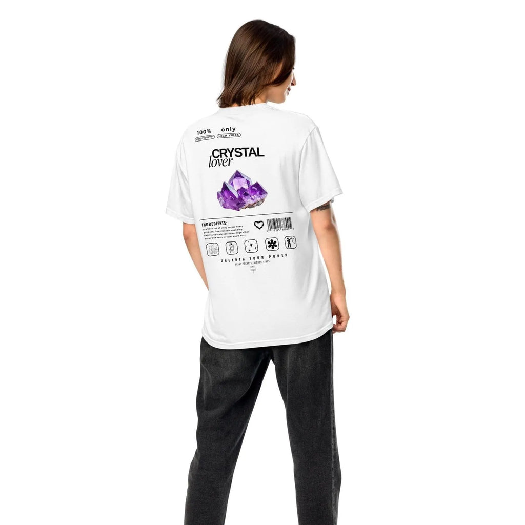 Crystal Lover T-Shirt - Amethyst Crystal - Funny Infographic Tee - Comfort Colors