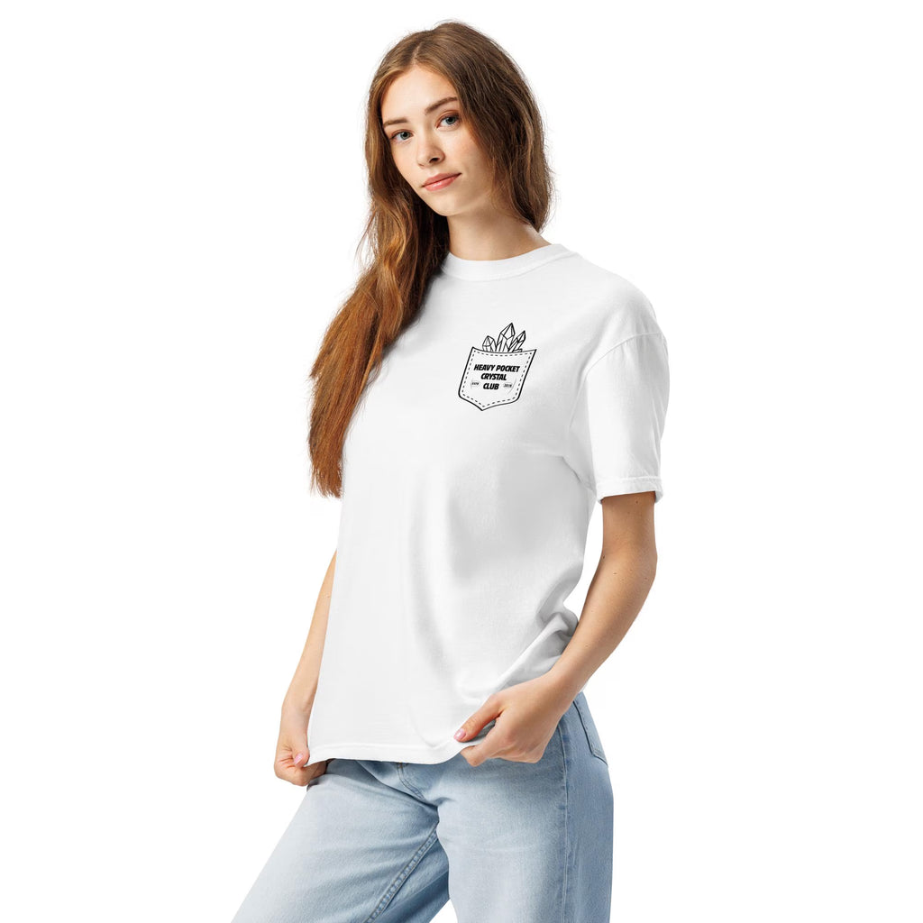 Crystal Lover T-Shirt - Aura Quartz Crystal - Funny Infographic Tee - Comfort Colors