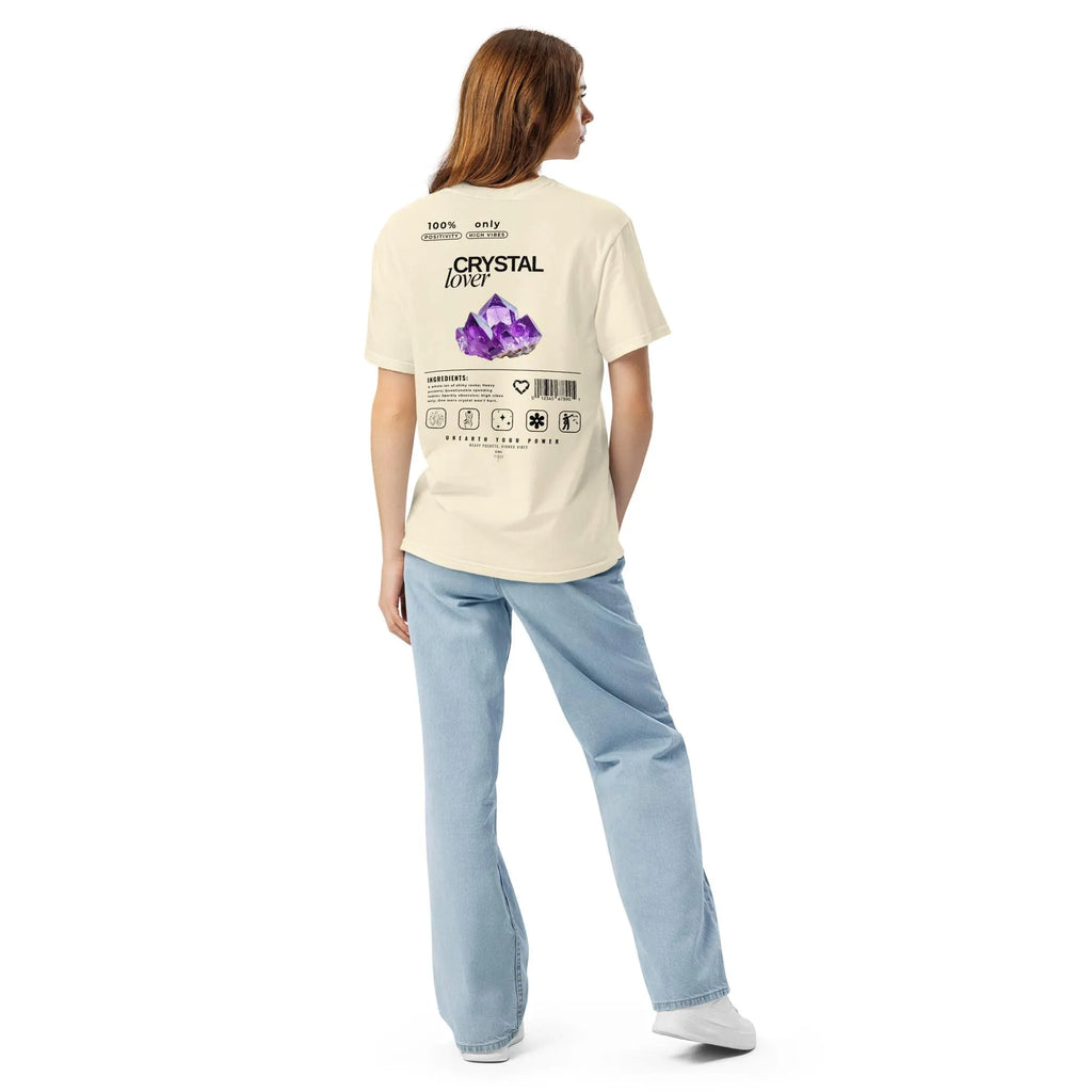 Crystal Lover T-Shirt - Amethyst Crystal - Funny Infographic Tee - Comfort Colors