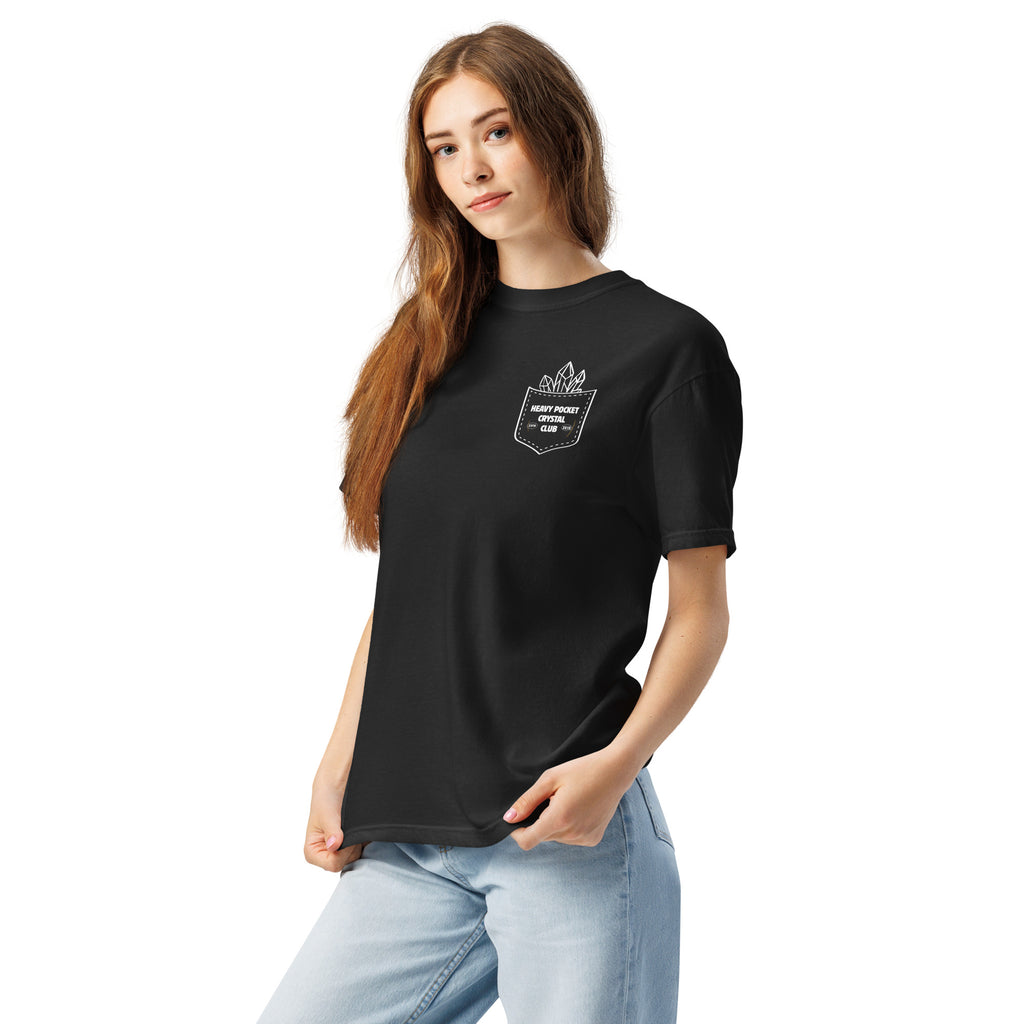 Crystal Lover T-Shirt - Crystal Cluster Sketch - Funny Infographic Tee - Comfort Colors