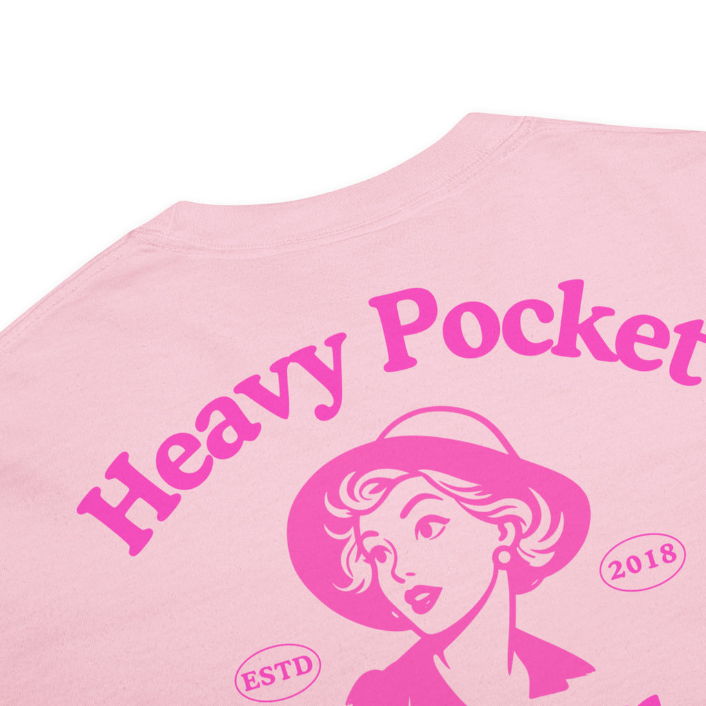 Heavy Pockets Crystal Club T-Shirt - Hot Pink - Good Vibes That Reach Globally - Retro Crystal Lover Unisex Tee