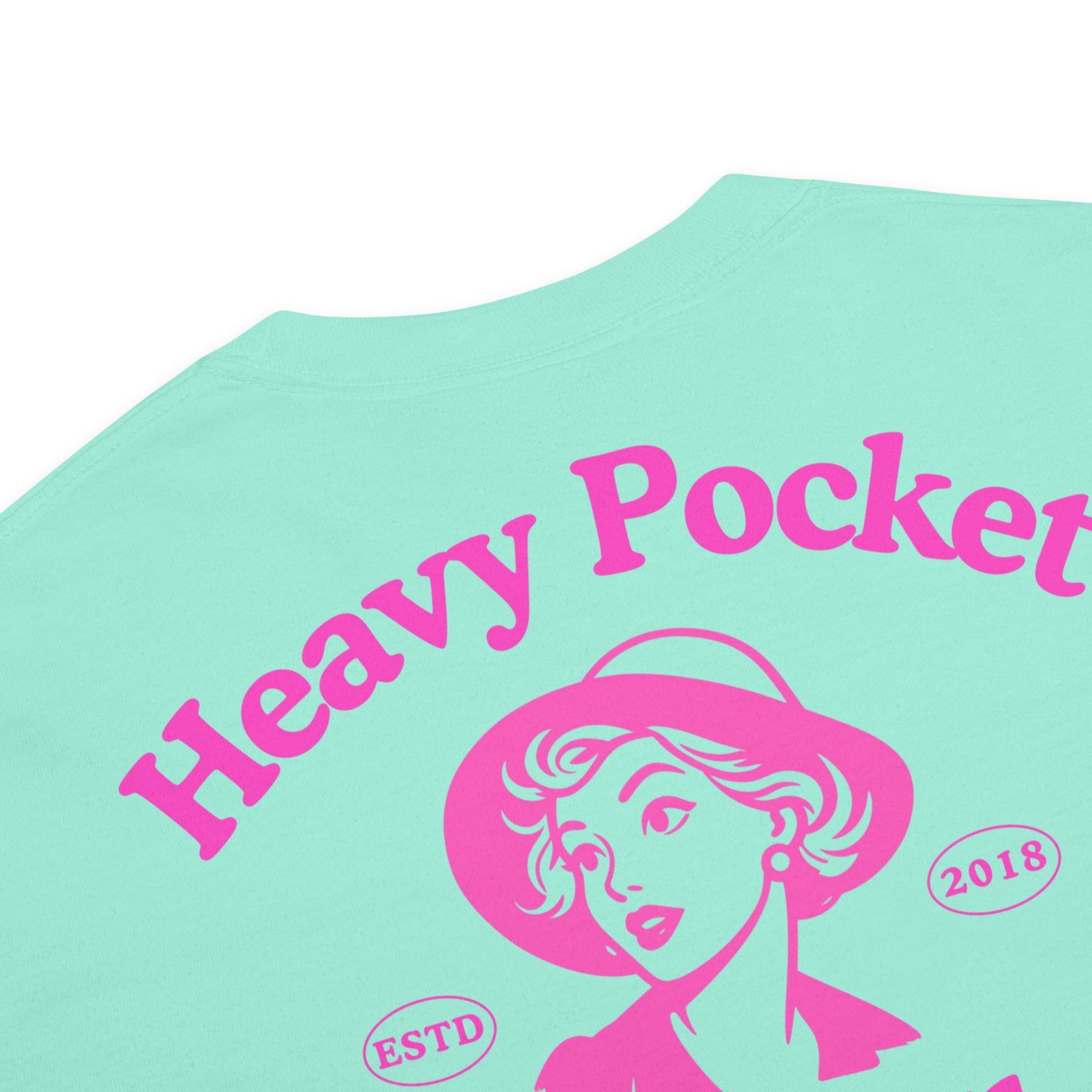 Heavy Pockets Crystal Club T-Shirt - Hot Pink - Good Vibes That Reach Globally - Retro Crystal Lover Unisex Tee