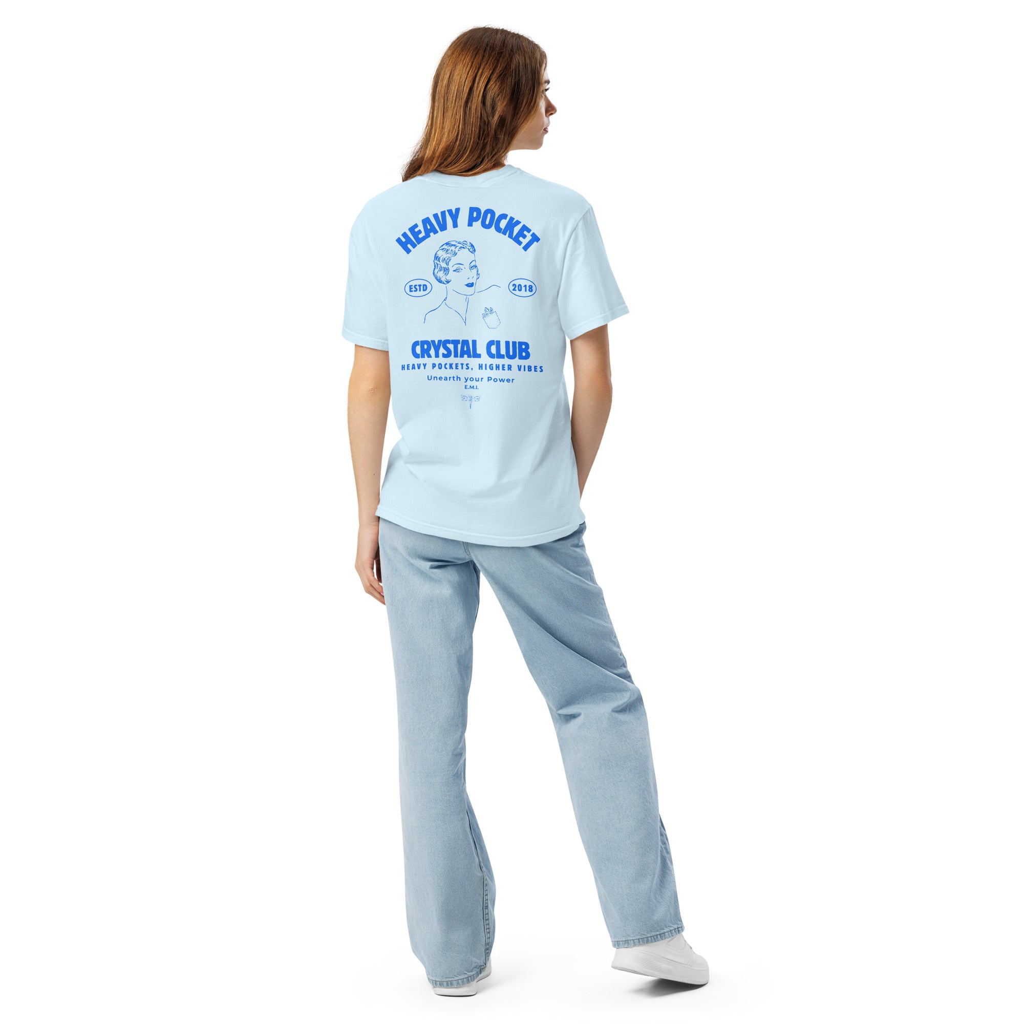 Heavy Pockets Crystal Club Comfort Colors T-Shirt - Funny Retro Crystal Lover Unisex Tee