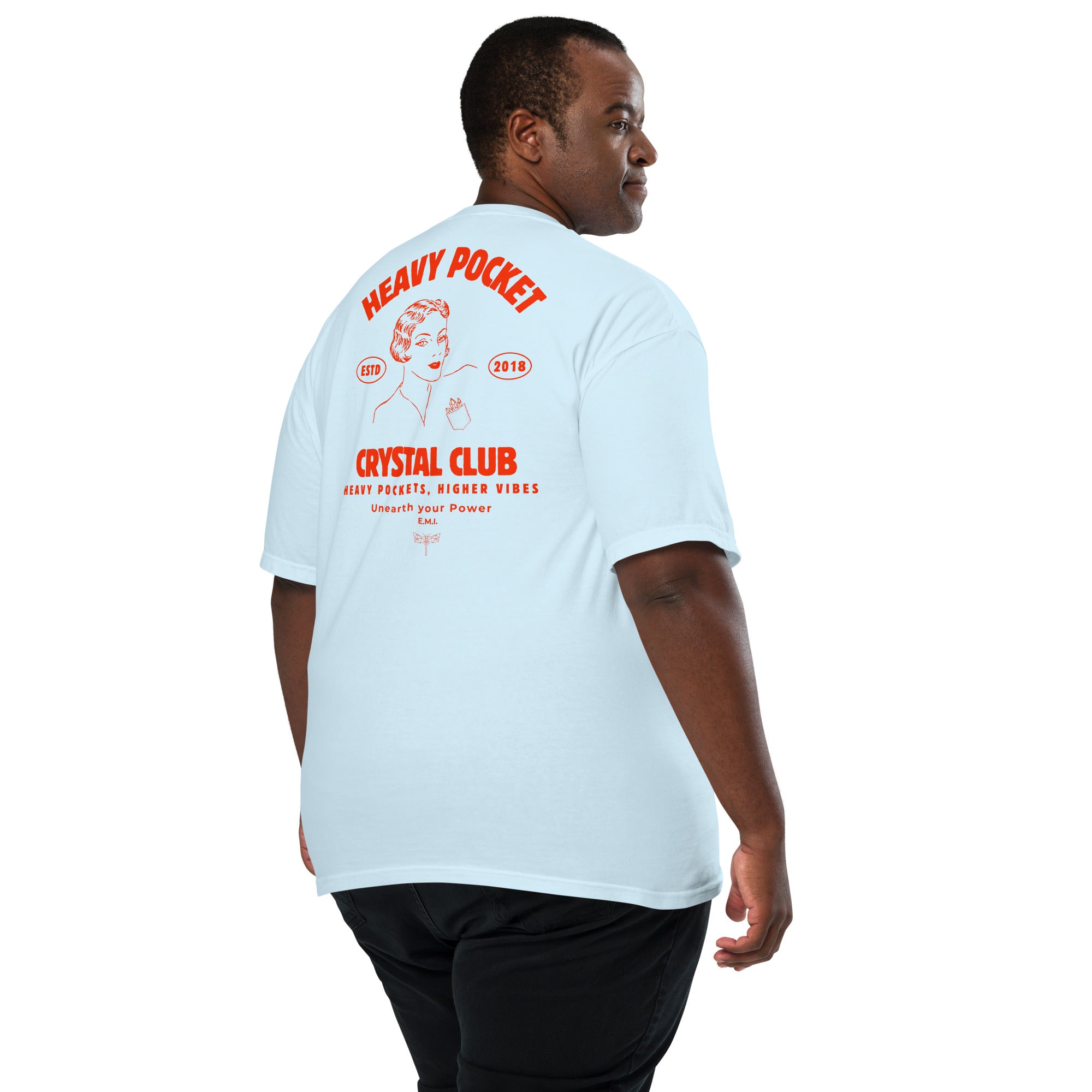 Heavy Pockets Crystal Club Comfort Colors T-Shirt - Funny Retro Crystal Lover Unisex Tee