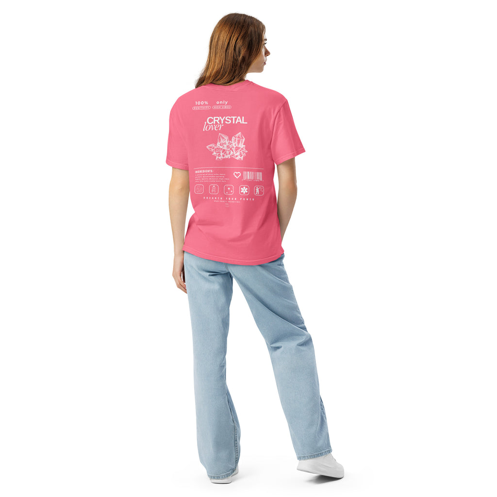 Crystal Lover T-Shirt - Crystal Cluster Sketch - Funny Infographic Tee - Comfort Colors