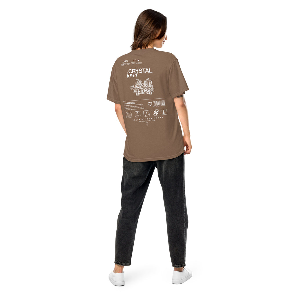 Crystal Lover T-Shirt - Crystal Cluster Sketch - Funny Infographic Tee - Comfort Colors
