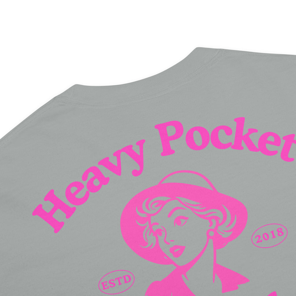 Heavy Pockets Crystal Club T-Shirt - Hot Pink - Good Vibes That Reach Globally - Retro Crystal Lover Unisex Tee