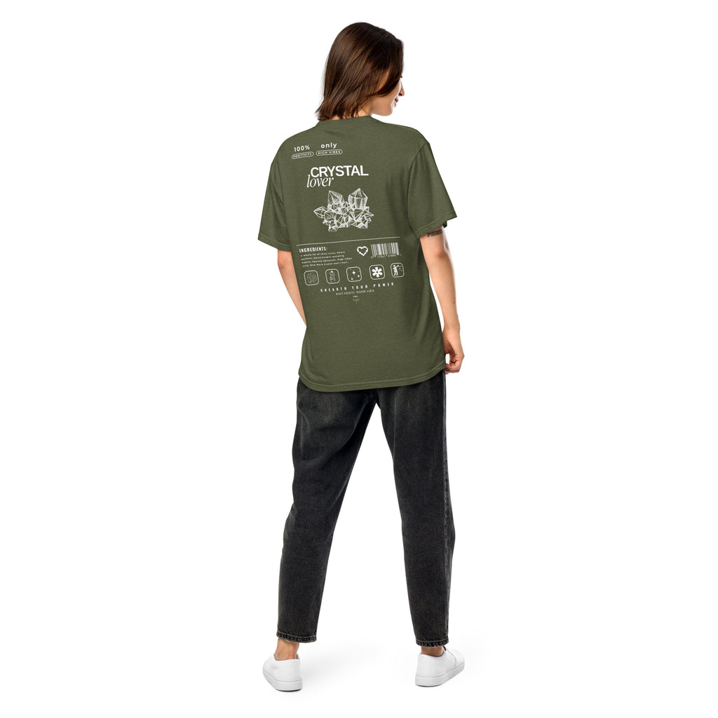 Crystal Lover T-Shirt - Crystal Cluster Sketch - Funny Infographic Tee - Comfort Colors