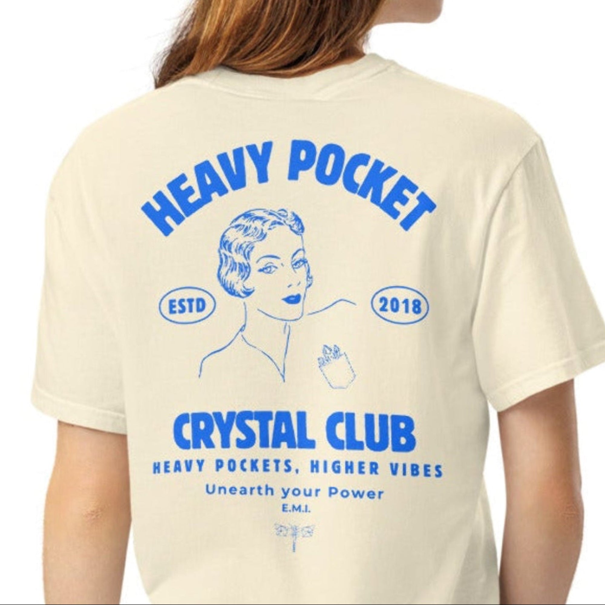 Heavy Pockets Crystal Club Comfort Colors T-Shirt - Funny Retro Crystal Lover Unisex Tee