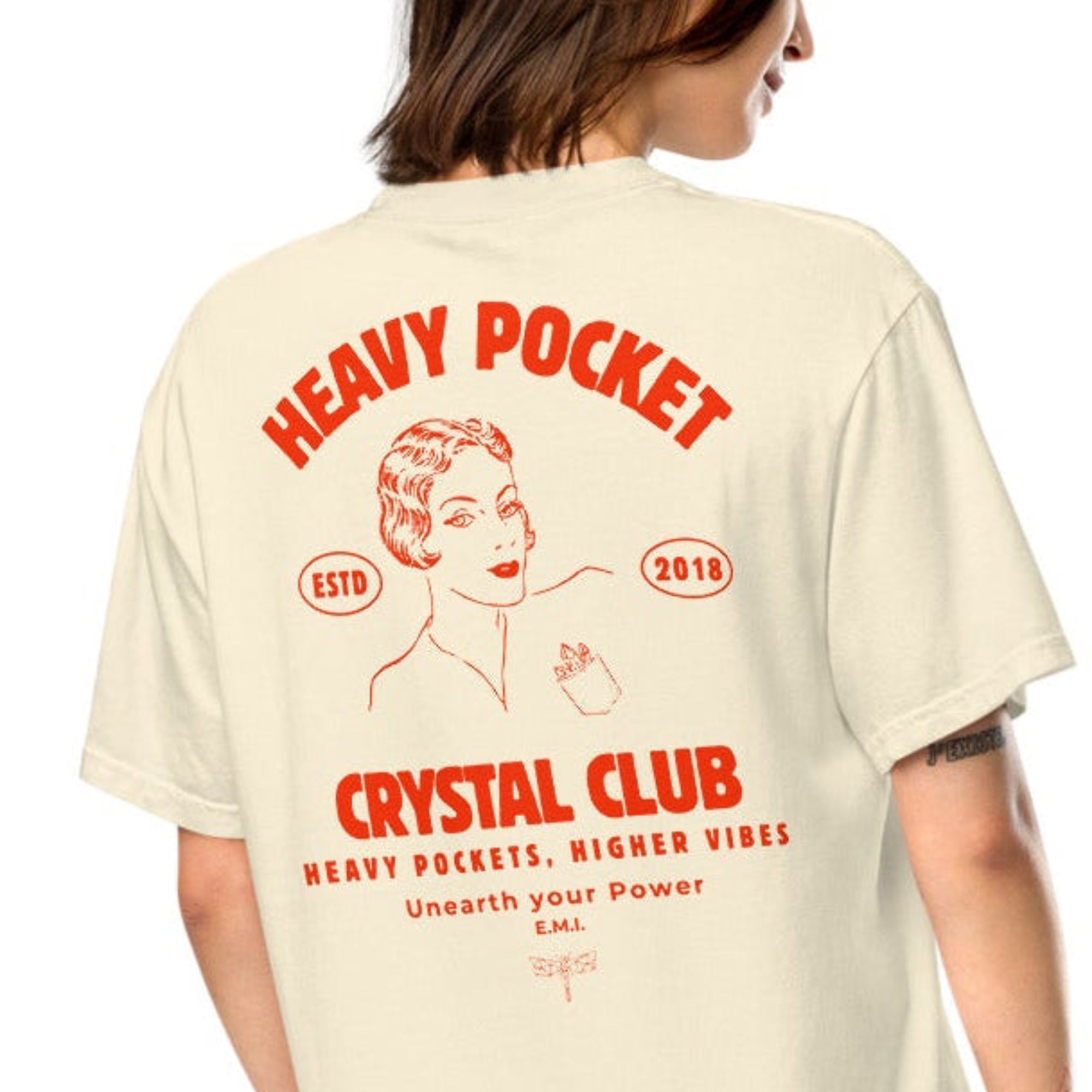 Heavy Pockets Crystal Club Comfort Colors T-Shirt - Funny Retro Crystal Lover Unisex Tee