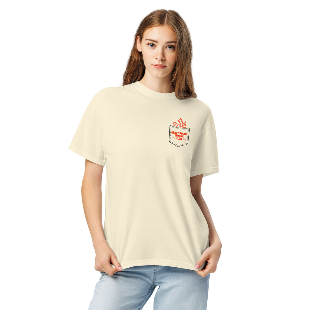Heavy Pockets Crystal Club Comfort Colors T-Shirt - Funny Retro Crystal Lover Unisex Tee