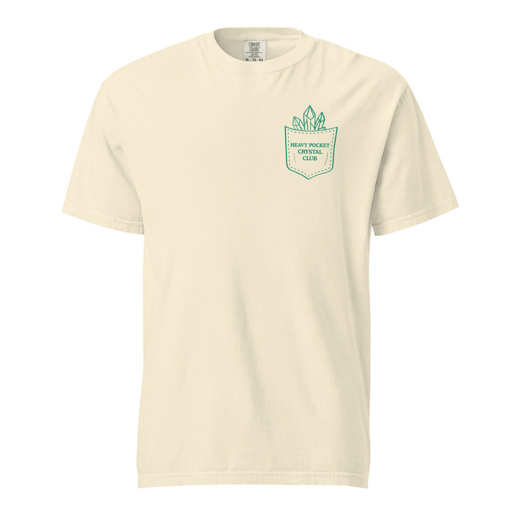 Heavy Pockets Crystal Club T-Shirt - Good Vibes That Reach Globally - Retro Crystal Lover Unisex Tee