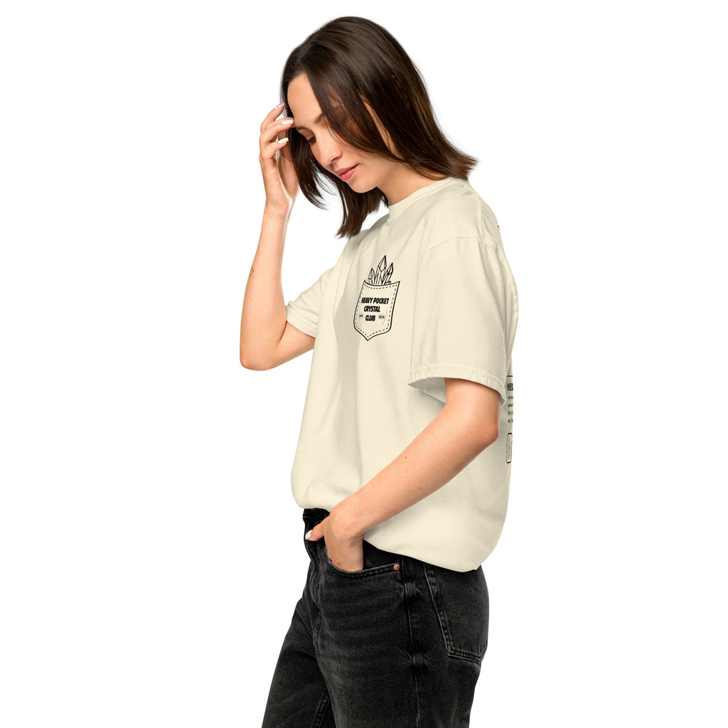 Crystal Lover T-Shirt -Clear Quartz Crystal - Funny Infographic Tee - Comfort Colors